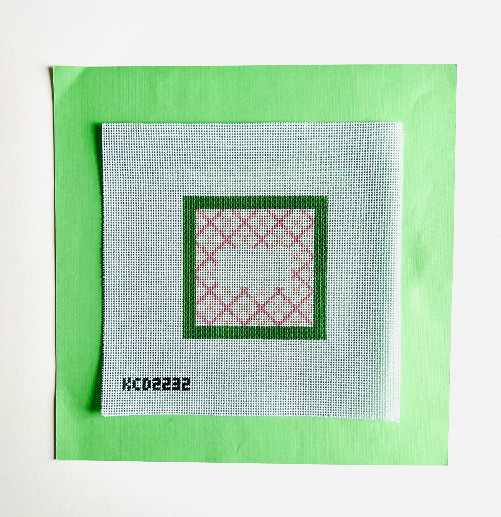 Jill's Monogram Square August Trunk Show-Needlepoint Canvas-KCN Designers-The Pepper Pot Barrington, IL
