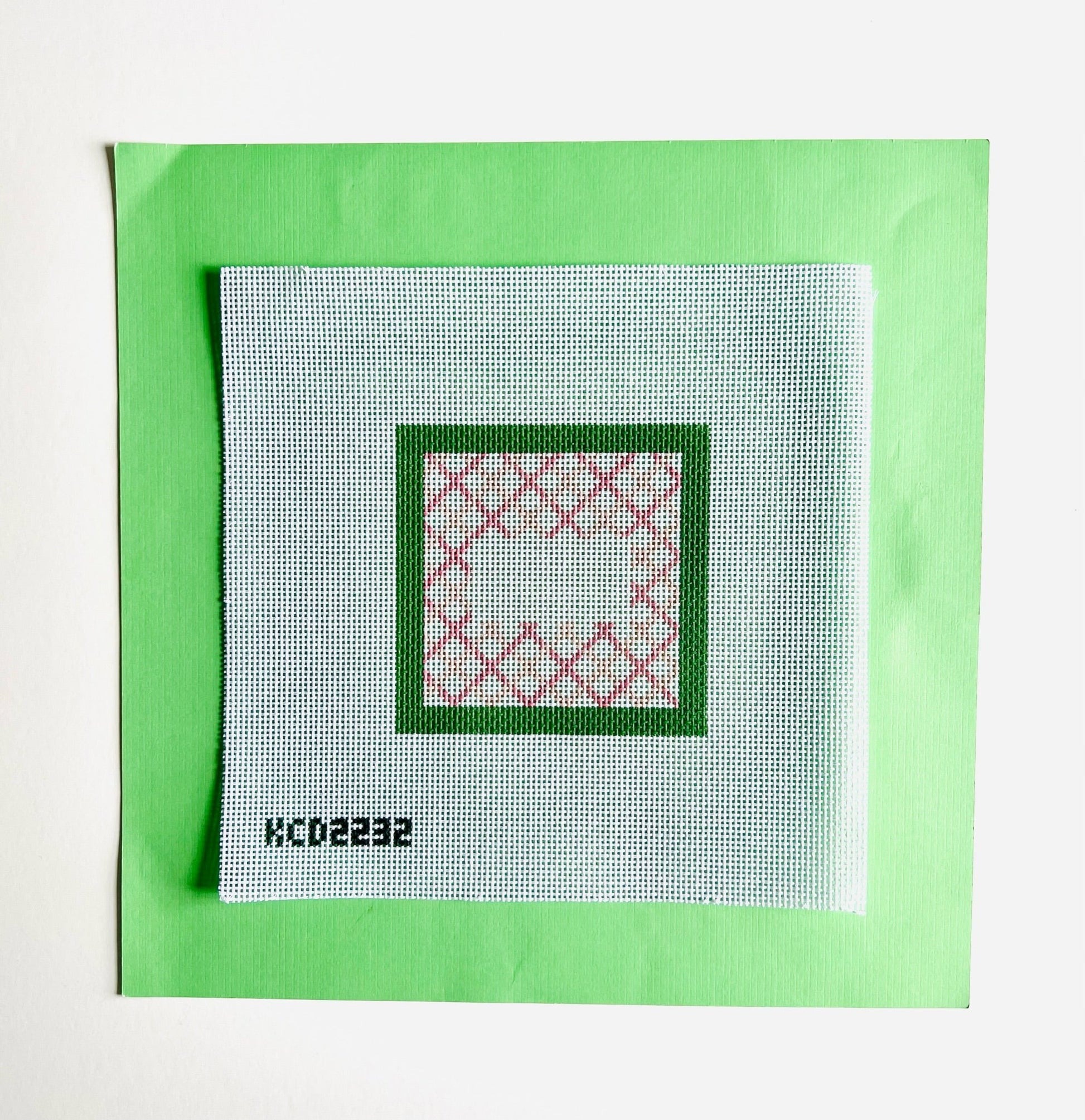 Jill's Monogram Square August Trunk Show-Needlepoint Canvas-KCN Designers-The Pepper Pot Barrington, IL