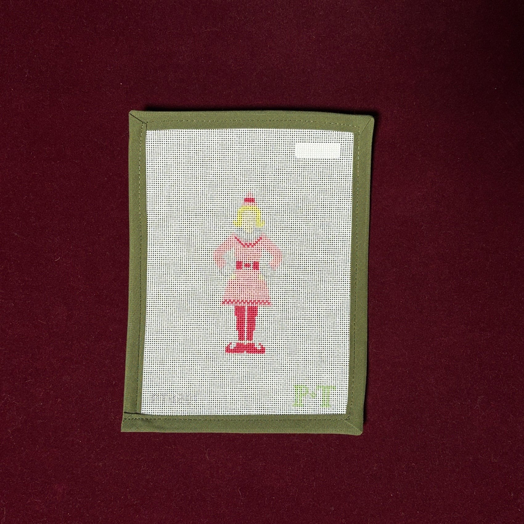 Jovie the Elf-Needlepoint Canvas-Pin & Tonic-The Pepper Pot Barrington, IL