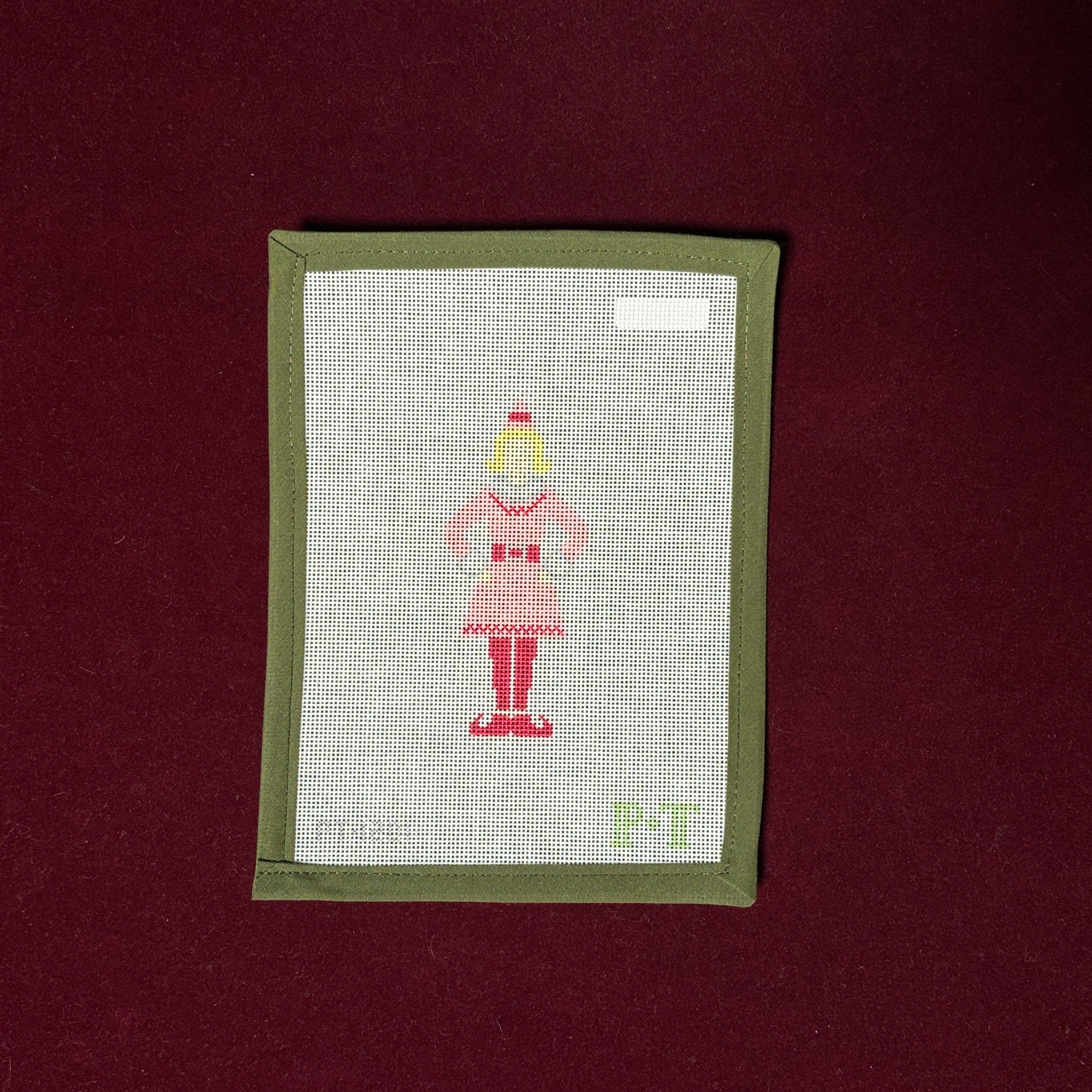 Jovie the Elf-Needlepoint Canvas-Pin & Tonic-The Pepper Pot Barrington, IL