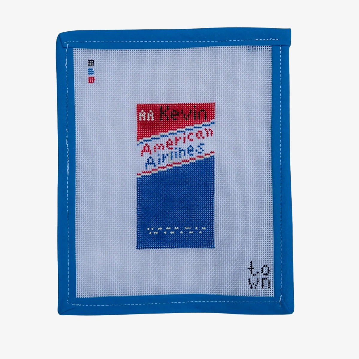 Kevin's Ticket, October Trunk Show-Needlepoint Canvas-Town Stitch-The Pepper Pot Barrington, IL