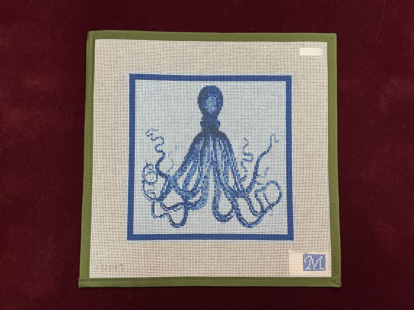 Kraken-Needlepoint Canvas-Maura Nolan Designs-The Pepper Pot Barrington, IL