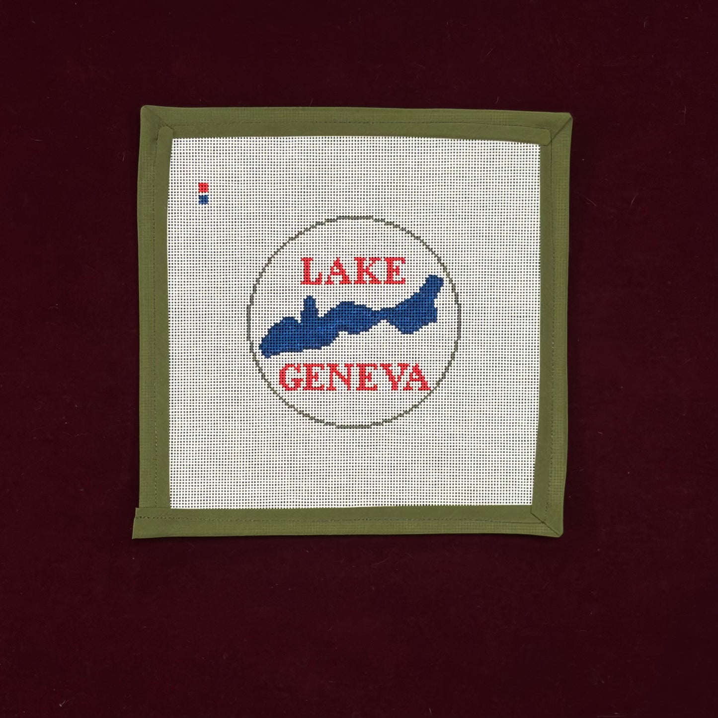 Lake Geneva Round-Canvas-The Pepper Pot-The Pepper Pot