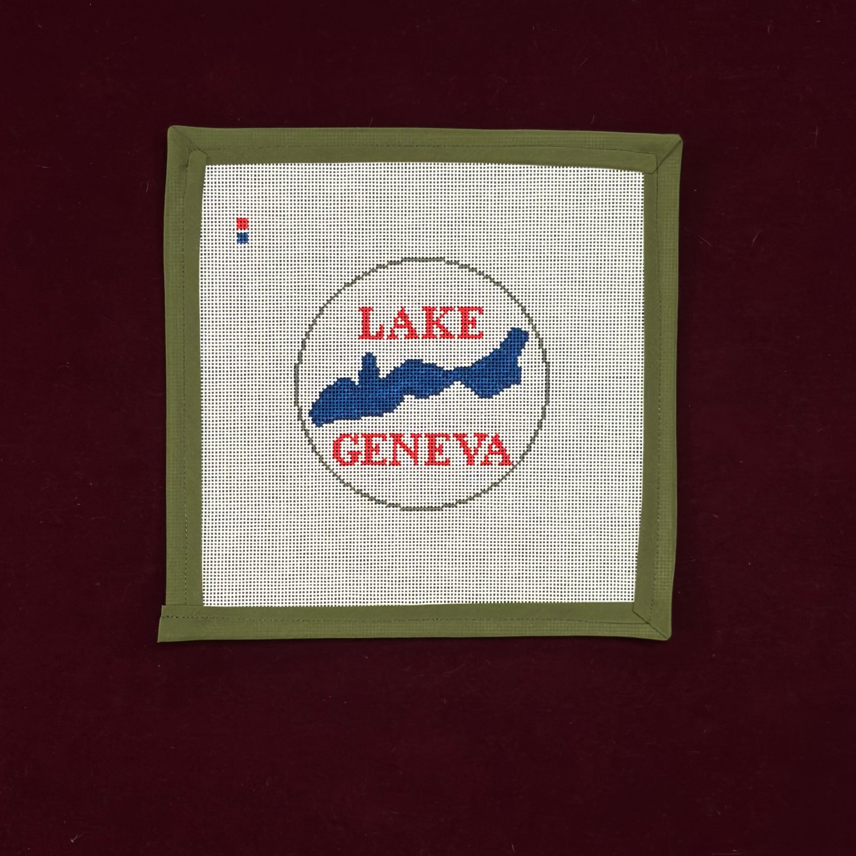 Lake Geneva Round-Canvas-The Pepper Pot-The Pepper Pot