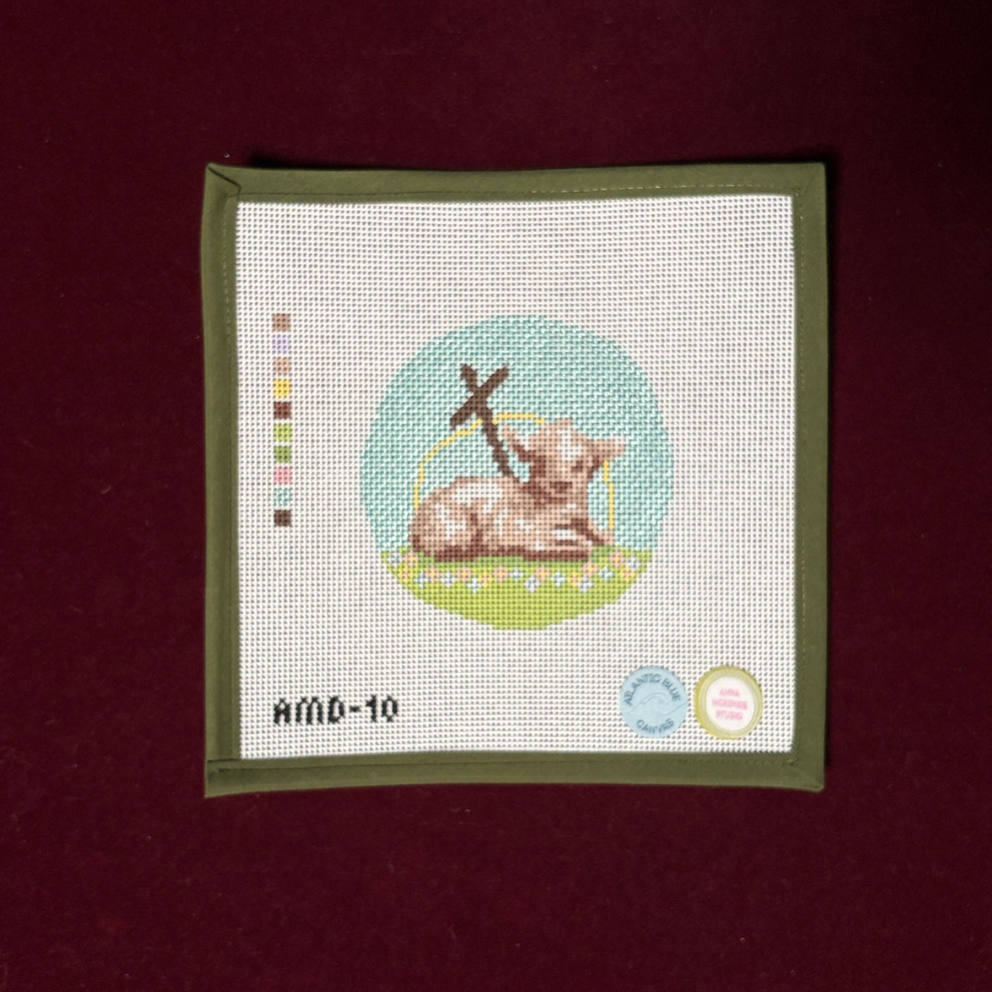 Lamb of God-Needlepoint Canvas-Atlantic Blue Canvas-The Pepper Pot Barrington, IL