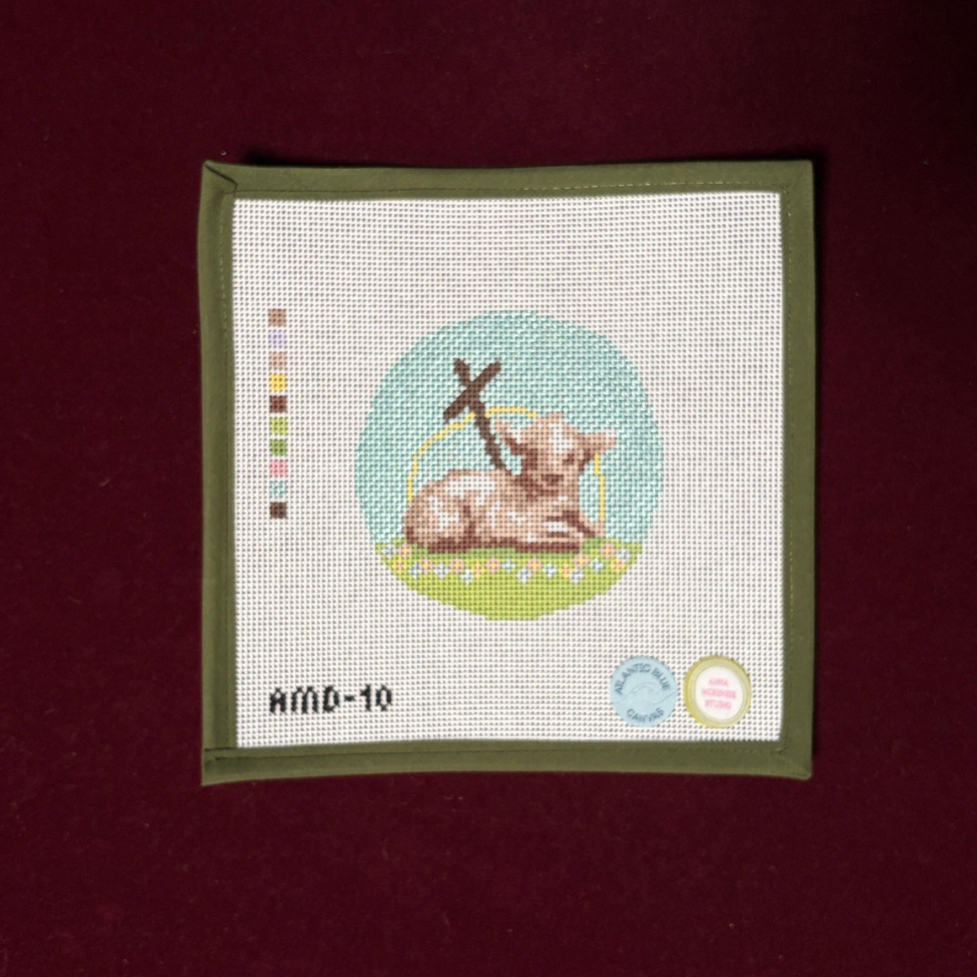 Lamb of God-Needlepoint Canvas-Atlantic Blue Canvas-The Pepper Pot Barrington, IL