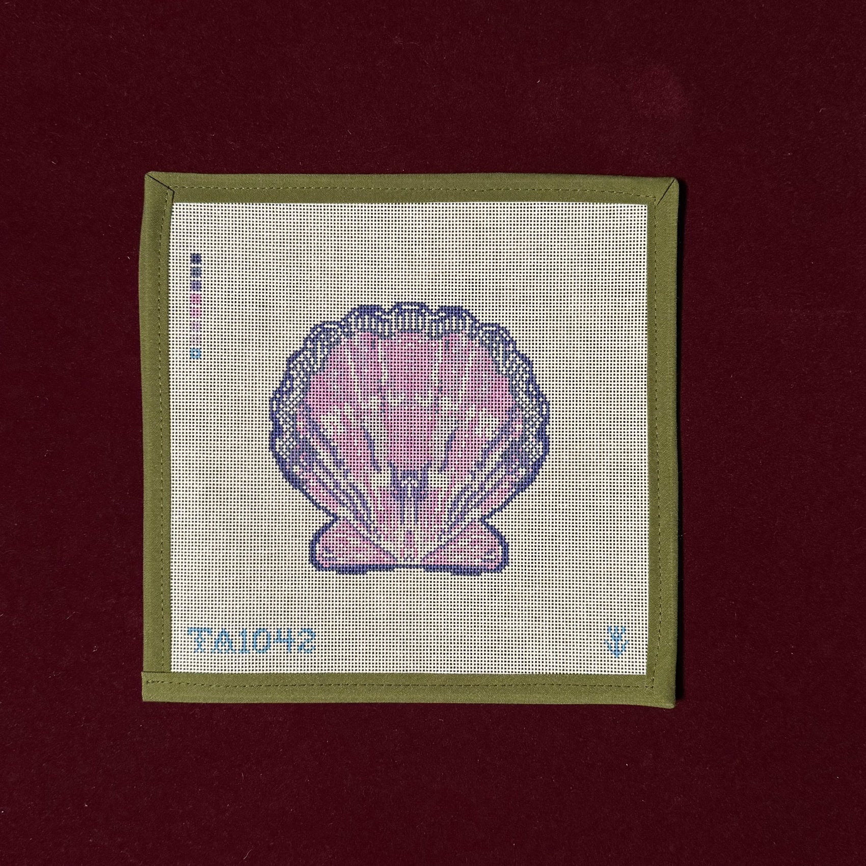 Lavendar Scallop Ornament-Canvas-The Pepper Pot-The Pepper Pot