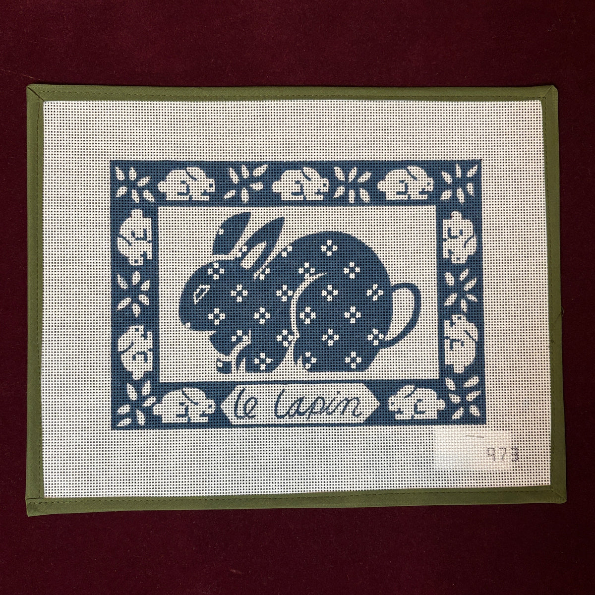 Le Lapin (Rabbit)-Needlepoint Canvas-Alice Peterson Company-The Pepper Pot Barrington, IL