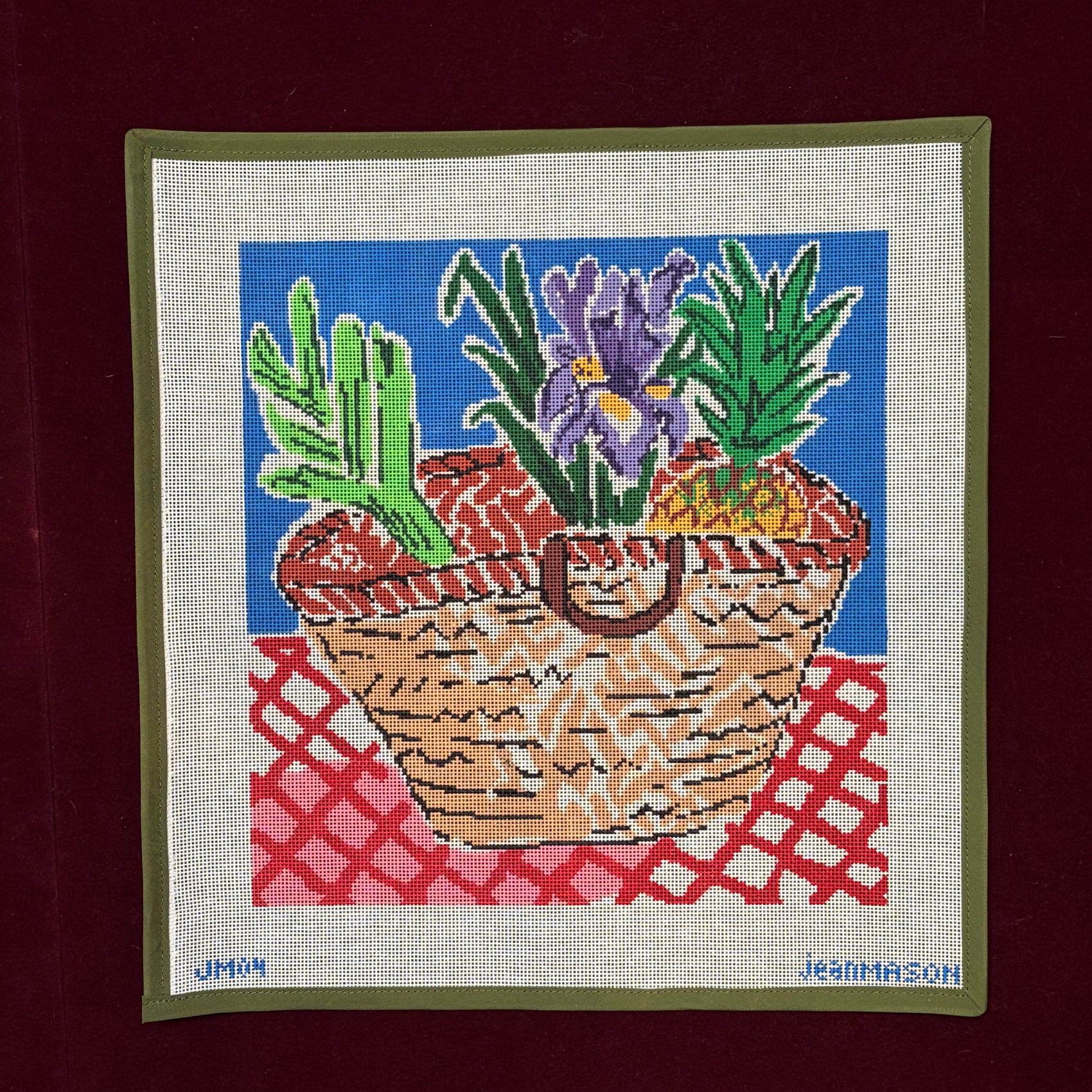 Le Panier-Canvas-Stitch Style Needlepoint-The Pepper Pot