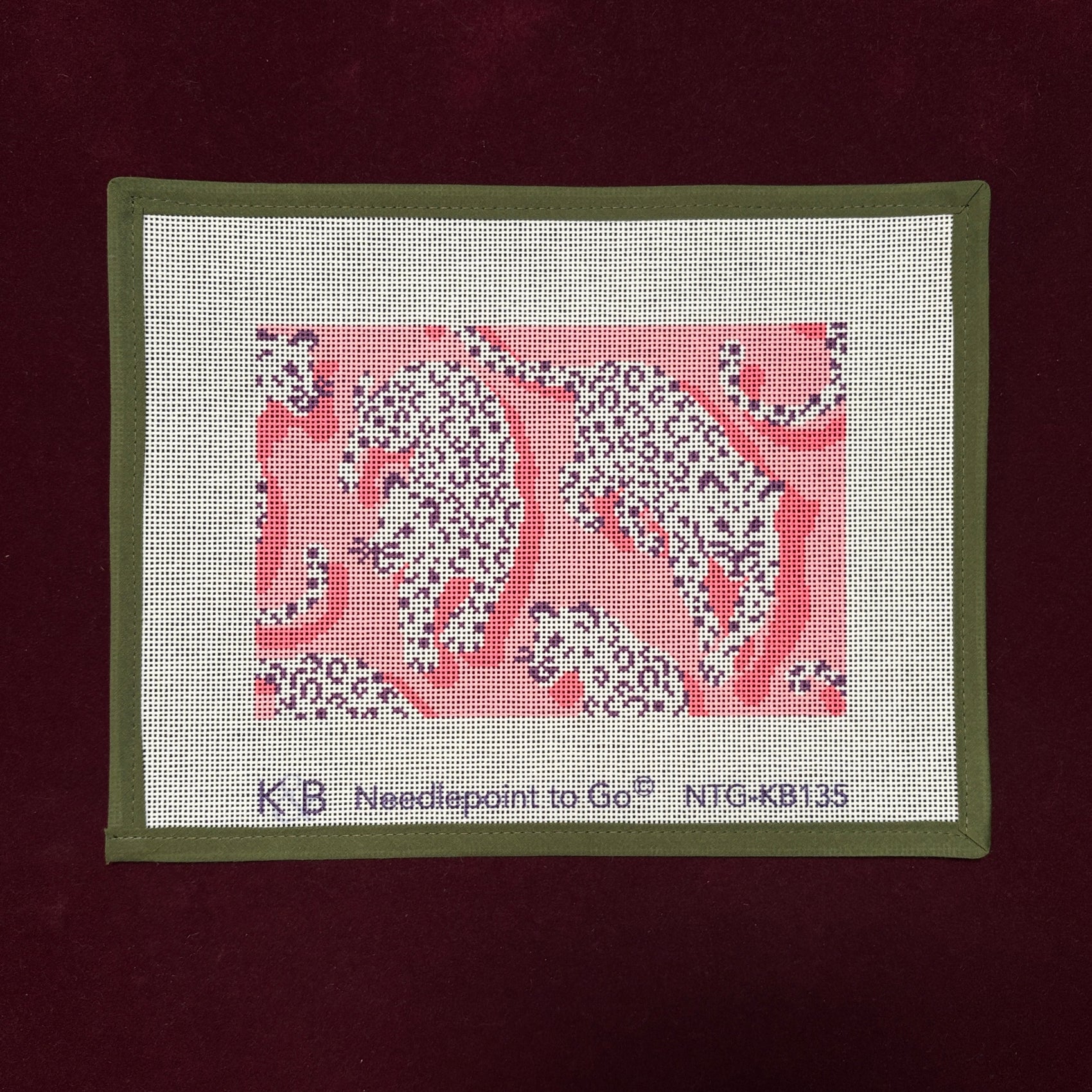 Leopard Clutch - Pink-Needlepoint Canvas-Bradley Needlepoint-The Pepper Pot Barrington, IL