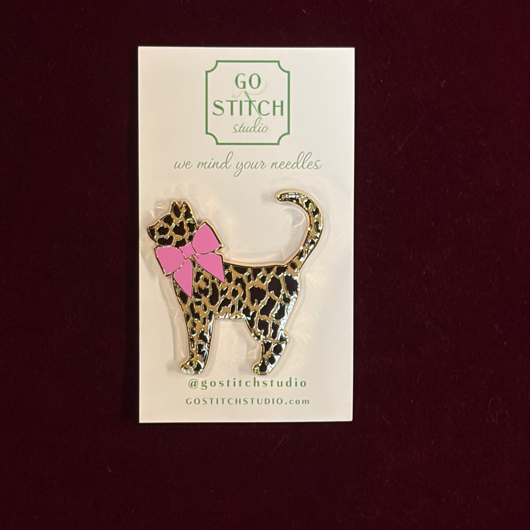 Leopard Kitty Needle Minder-Needle Minder-Go Stitch Studio-The Pepper Pot