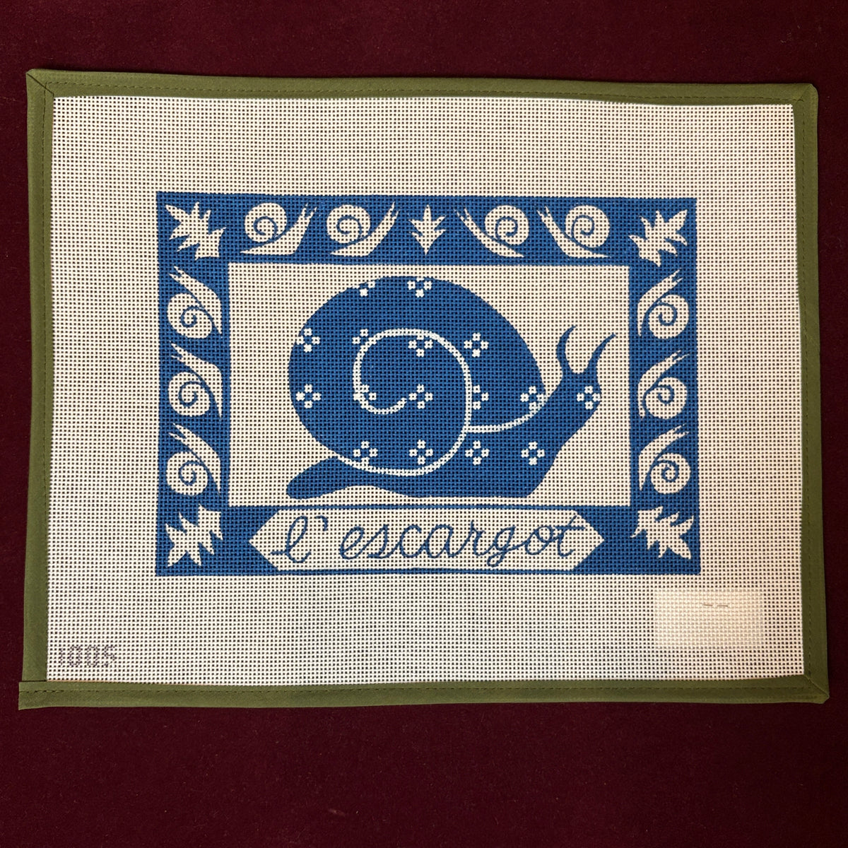 L'escargot (Snail)-Needlepoint Canvas-Alice Peterson Company-The Pepper Pot Barrington, IL