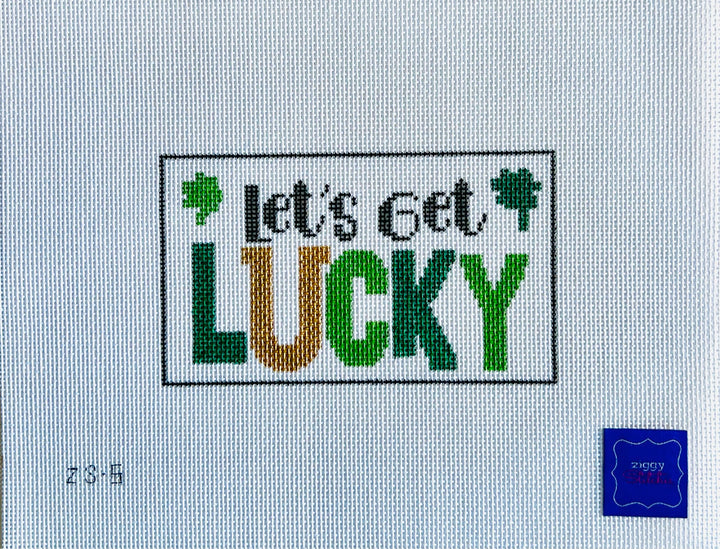Let's Get Lucky August Trunk Show-Needlepoint Canvas-KCN Designers-The Pepper Pot Barrington, IL