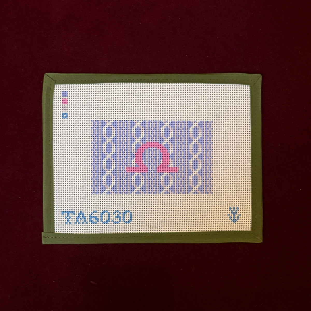 Libra Eyeglasses Case-Needlepoint Canvas-KCN Designers-The Pepper Pot Barrington, IL