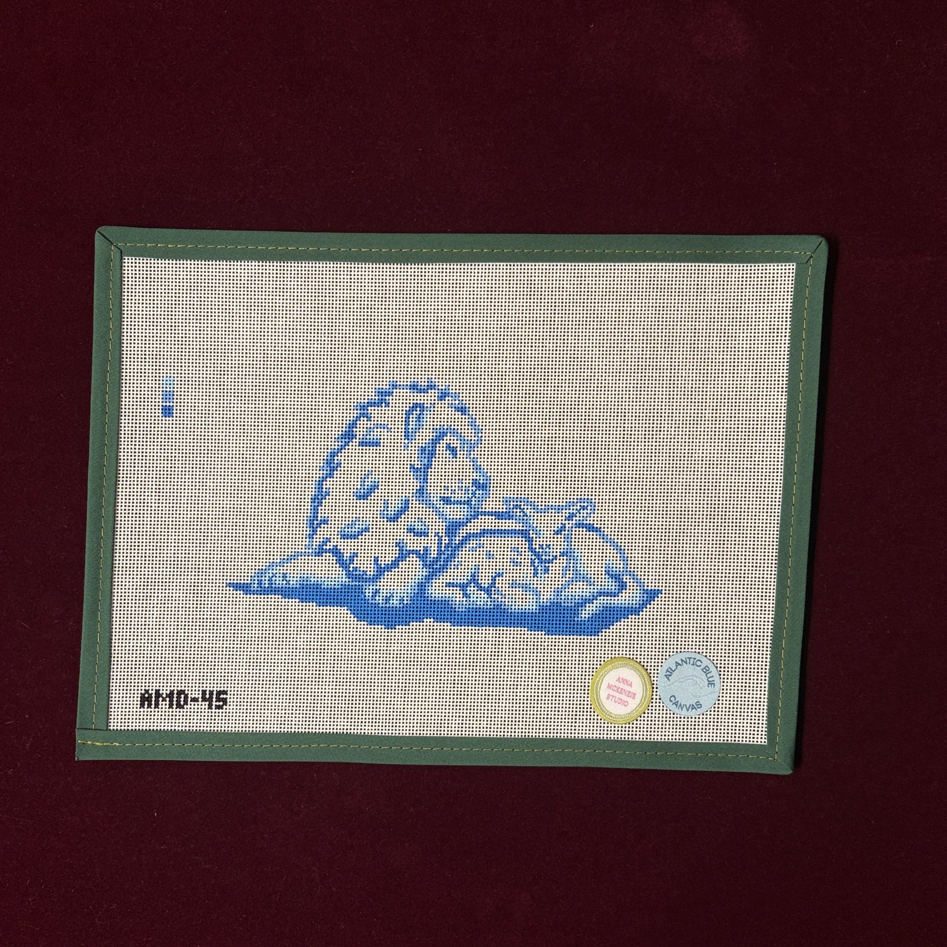 Lion and Lamb-Canvas-Atlantic Blue Canvas-The Pepper Pot