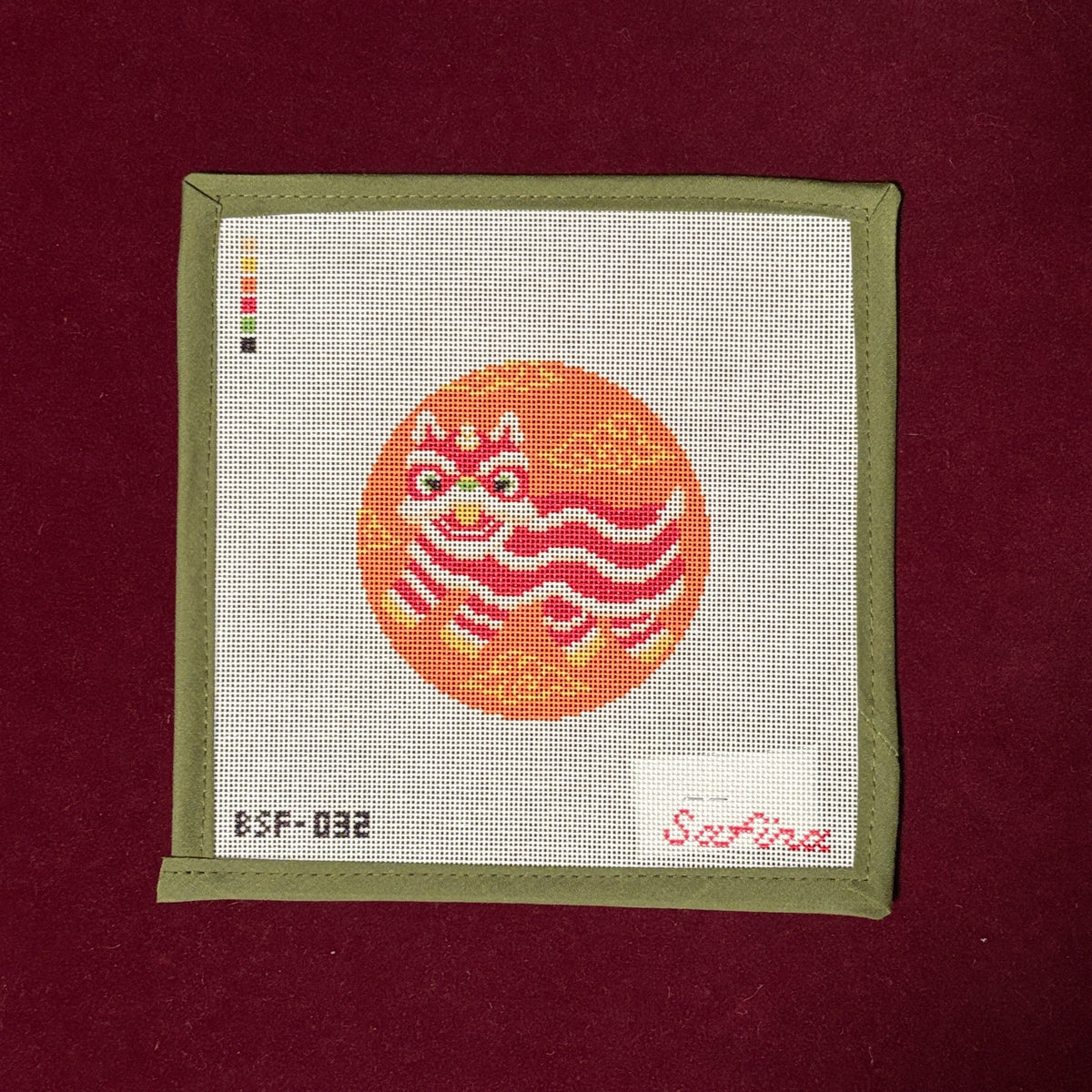 Lion Dance-Needlepoint Canvas-Safira Stitches-The Pepper Pot Barrington, IL