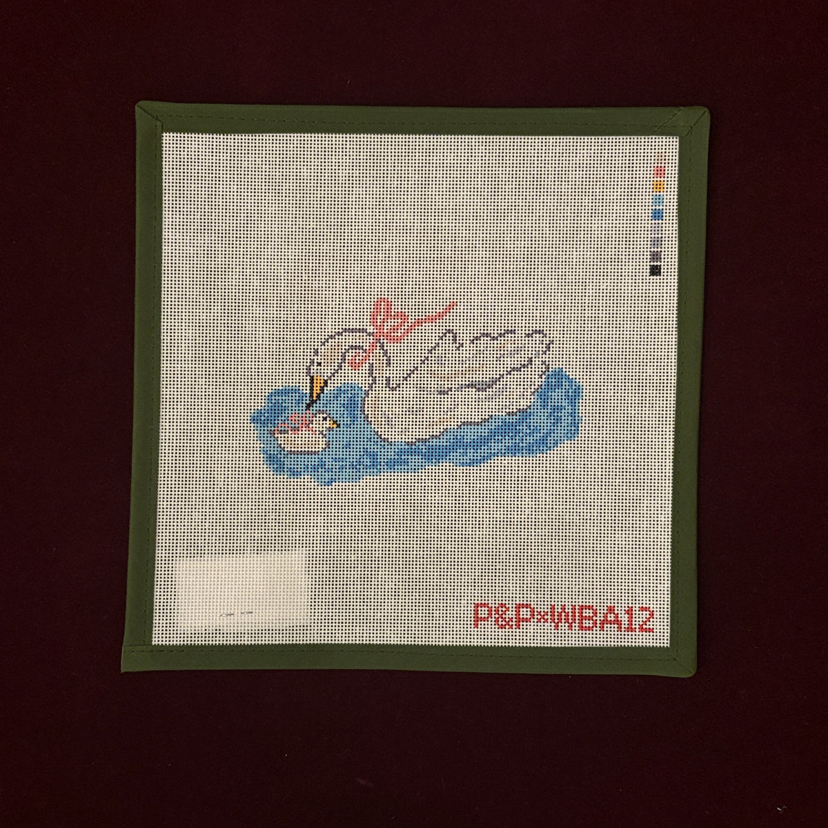 Little Swanling-Needlepoint Canvas-Penny & Penny-The Pepper Pot Barrington, IL