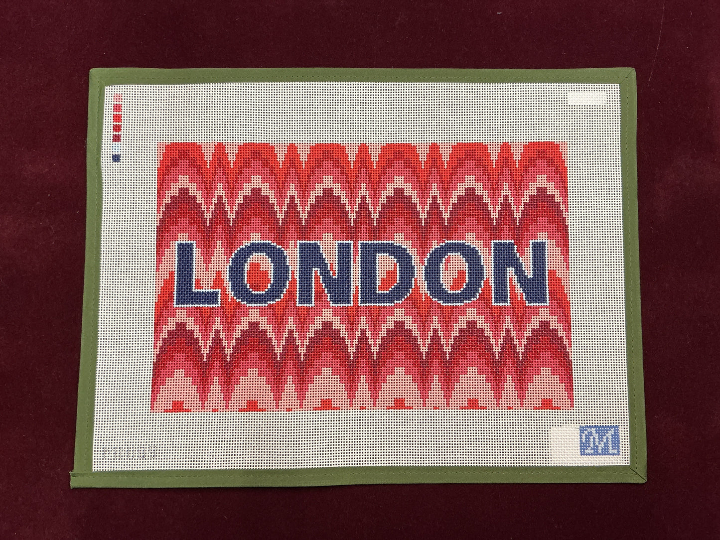 London-Needlepoint Canvas-Maura Nolan Designs-The Pepper Pot Barrington, IL