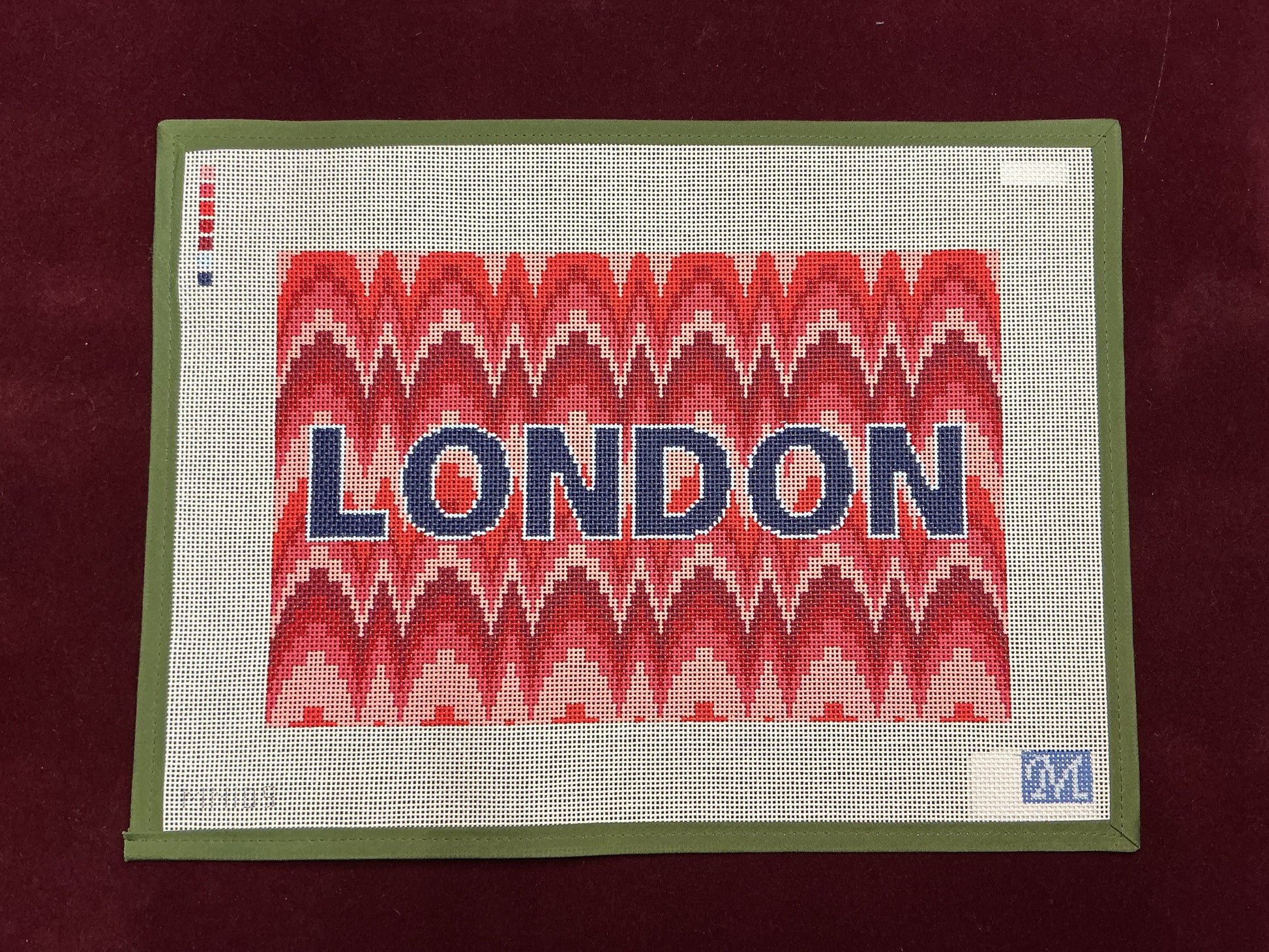 London-Needlepoint Canvas-Maura Nolan Designs-The Pepper Pot Barrington, IL