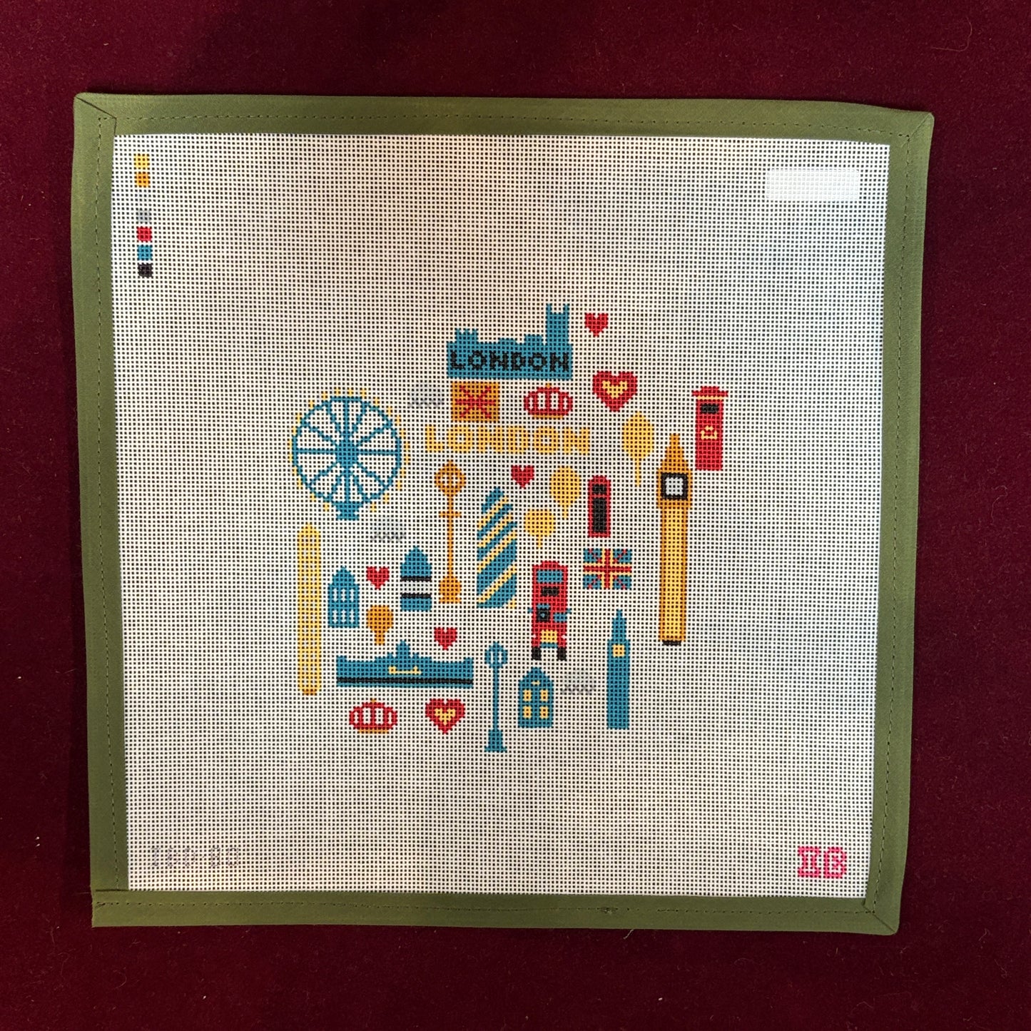 London-Needlepoint Canvas-Stitch Tent-The Pepper Pot Barrington, IL