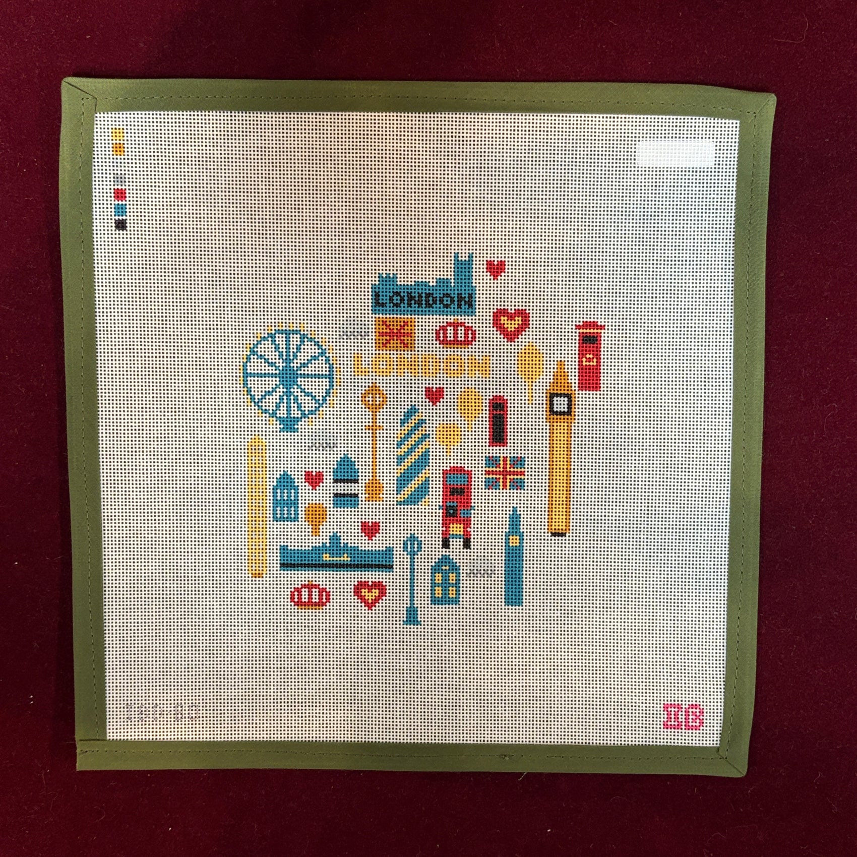 London-Needlepoint Canvas-Stitch Tent-The Pepper Pot Barrington, IL
