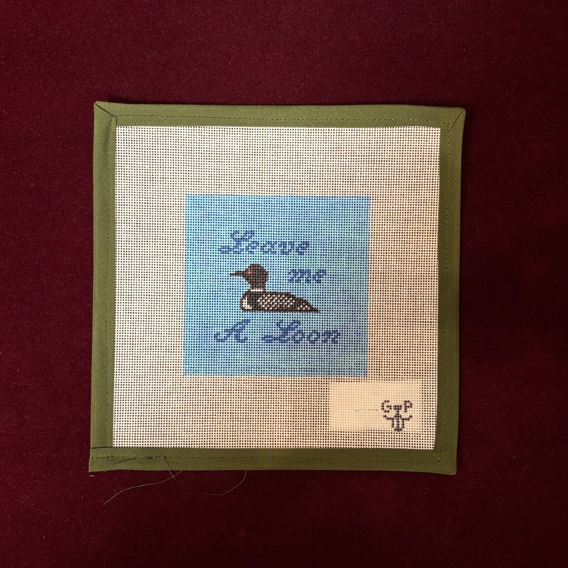 Loon-Needlepoint Canvas-Golden Pearl Designs-The Pepper Pot Barrington, IL