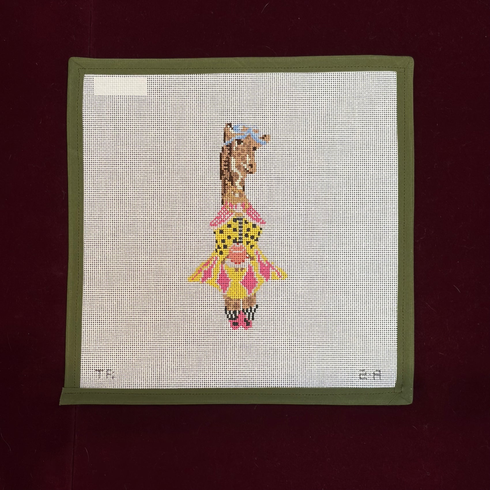 Louisa The Giraffe-Canvas-Plum Stitchery-The Pepper Pot