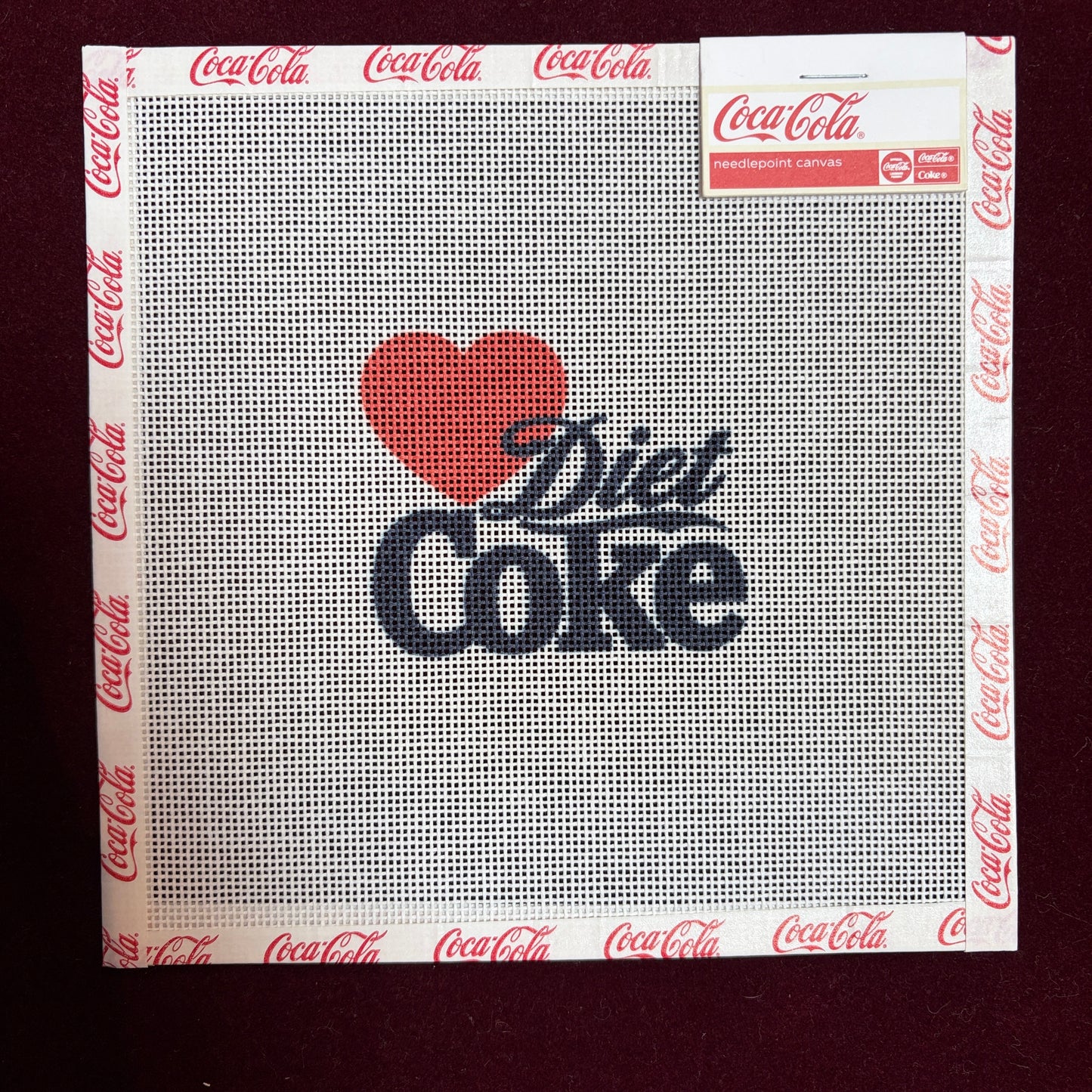 Love Diet Coke-Needlepoint Canvas-KAN Wholesale-The Pepper Pot Barrington, IL