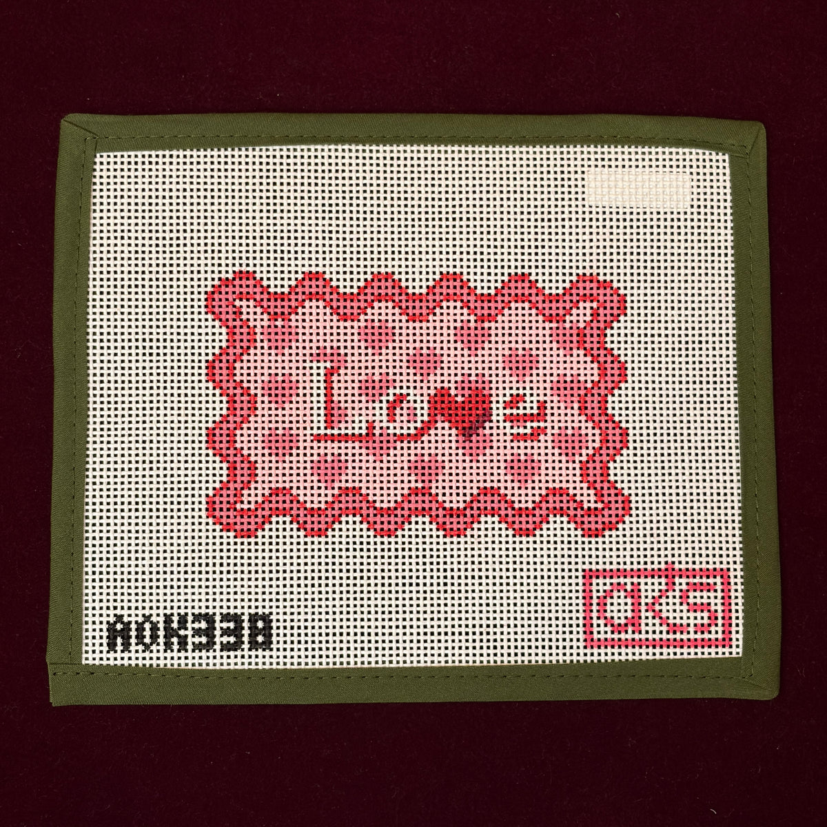 Love on 13 Mesh-Needlepoint Canvas-Ann Kaye Studio-The Pepper Pot Barrington, IL