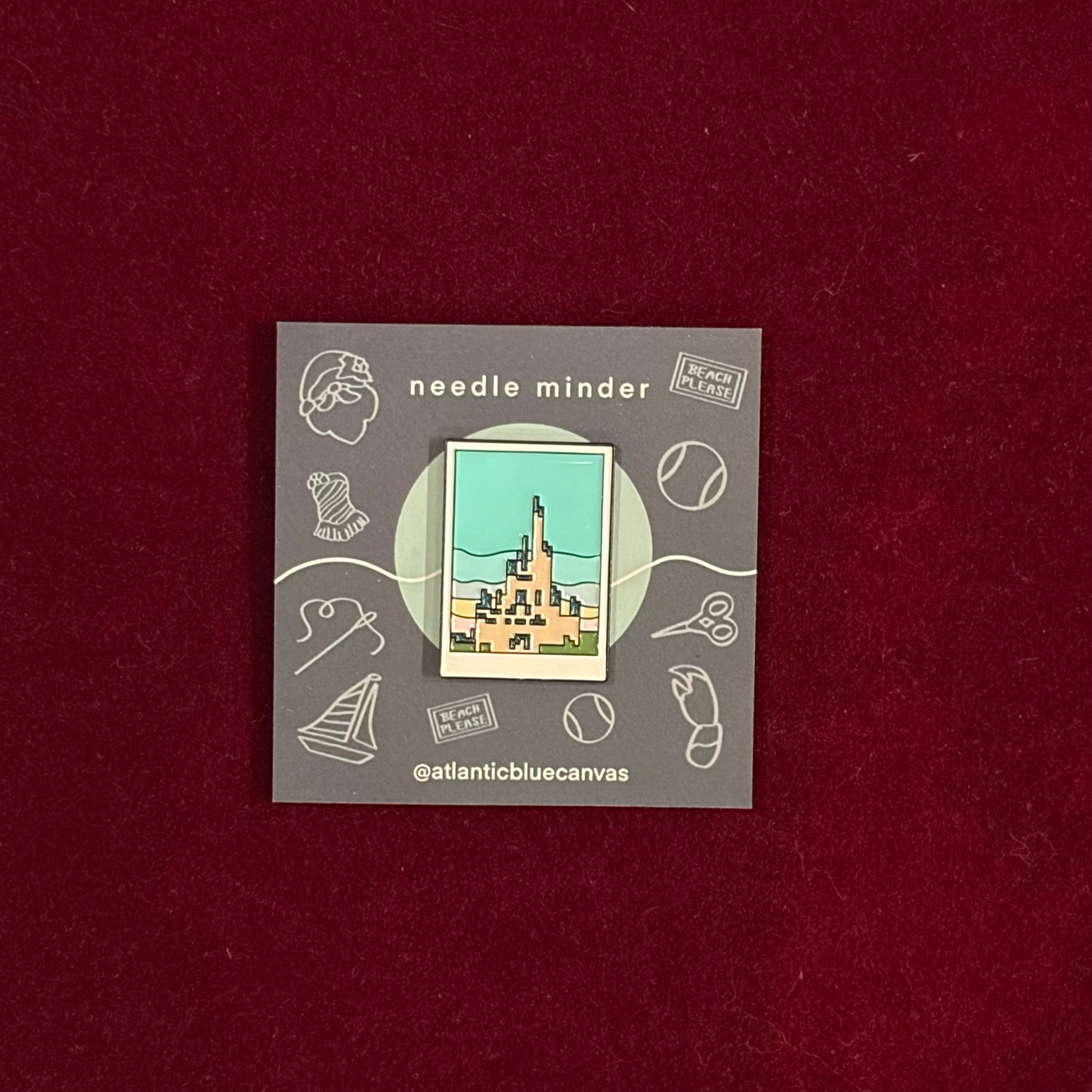 Magical Castle Needle Minder-Needle Minder-Atlantic Blue Canvas-The Pepper Pot