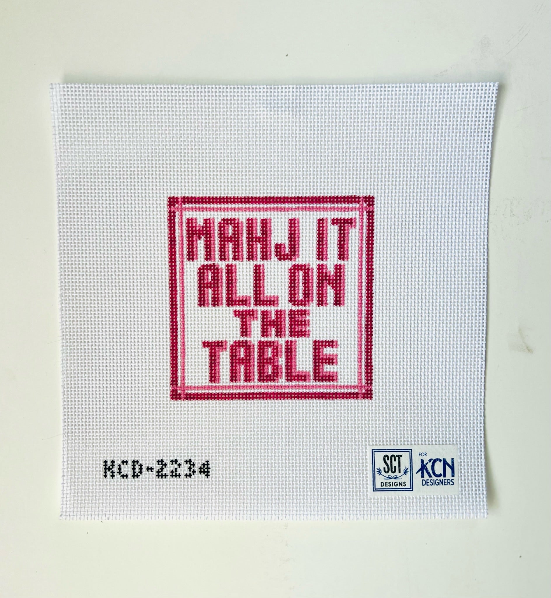 Mahj It All On the Table August Trunk Show-Needlepoint Canvas-KCN Designers-The Pepper Pot Barrington, IL