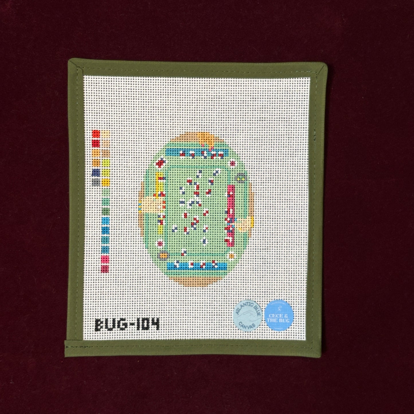 Mahjong From Above-Needlepoint Canvas-Atlantic Blue Canvas-The Pepper Pot Barrington, IL