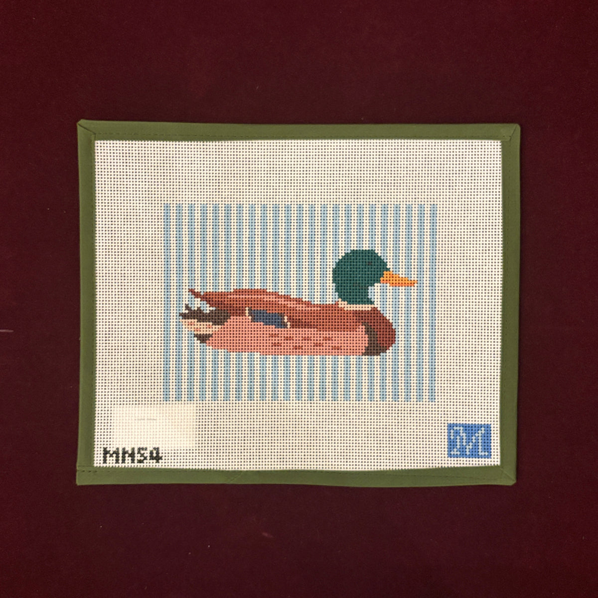 Mallard-Needlepoint Canvas-Maura Nolan Designs-The Pepper Pot Barrington, IL