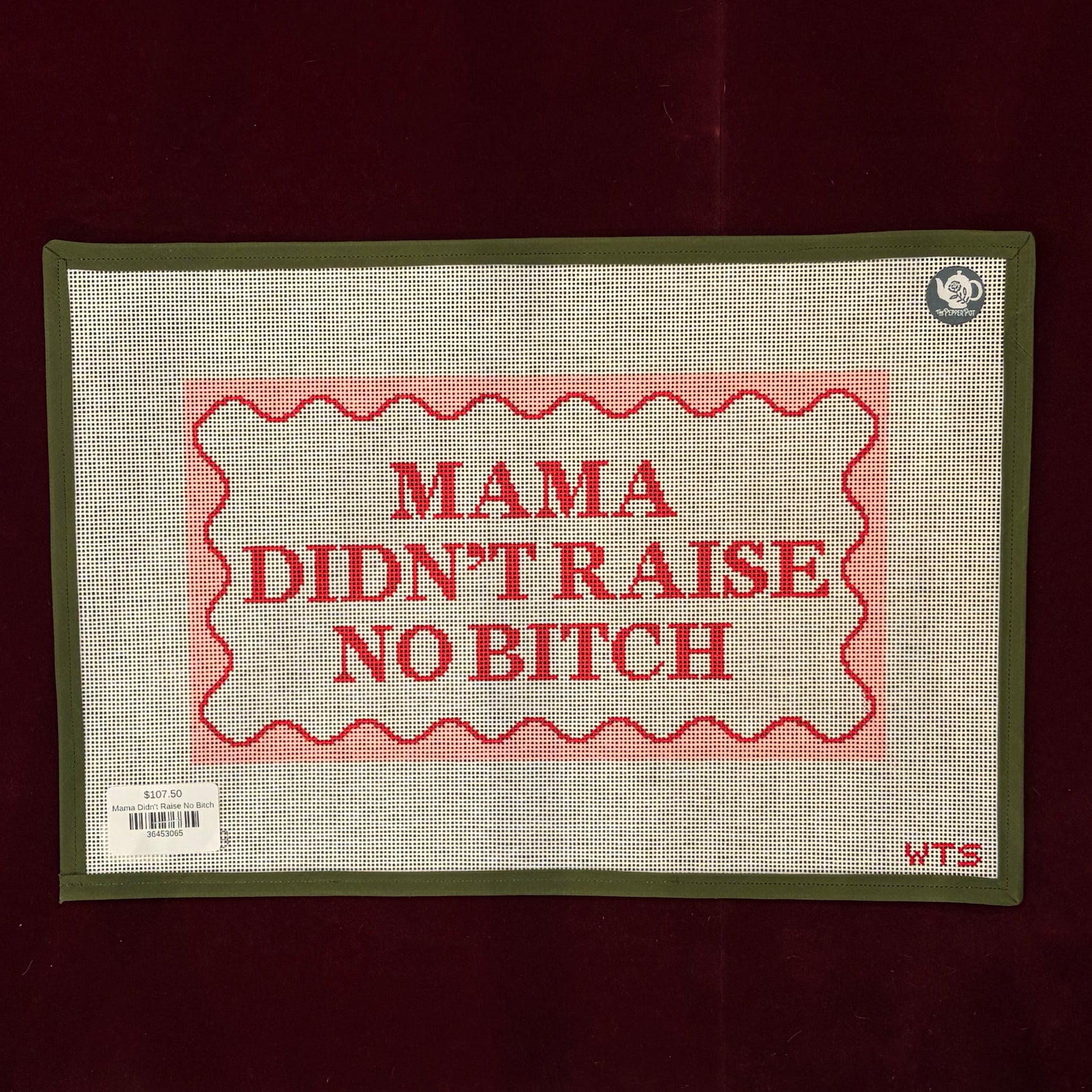 Mama Didn't Raise No Bitch-Canvas-What's The Stitch-The Pepper Pot