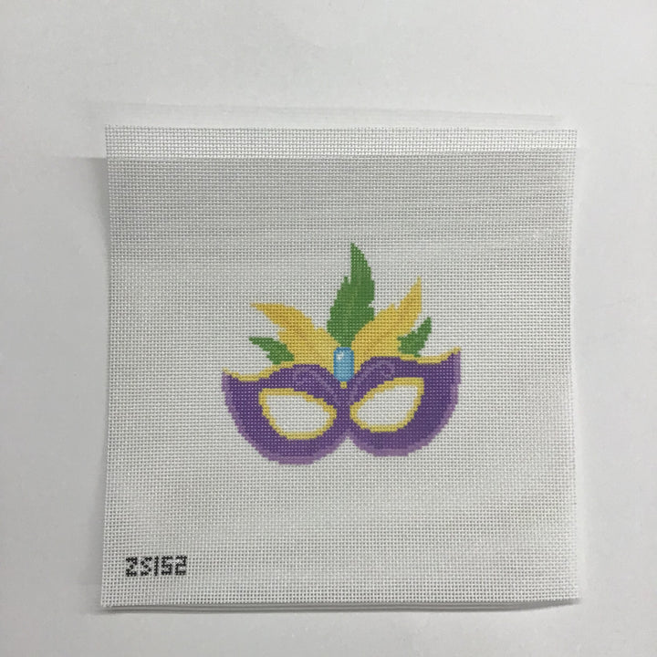 Mardi Gras Mask August Trunk Show-Needlepoint Canvas-KCN Designers-The Pepper Pot Barrington, IL
