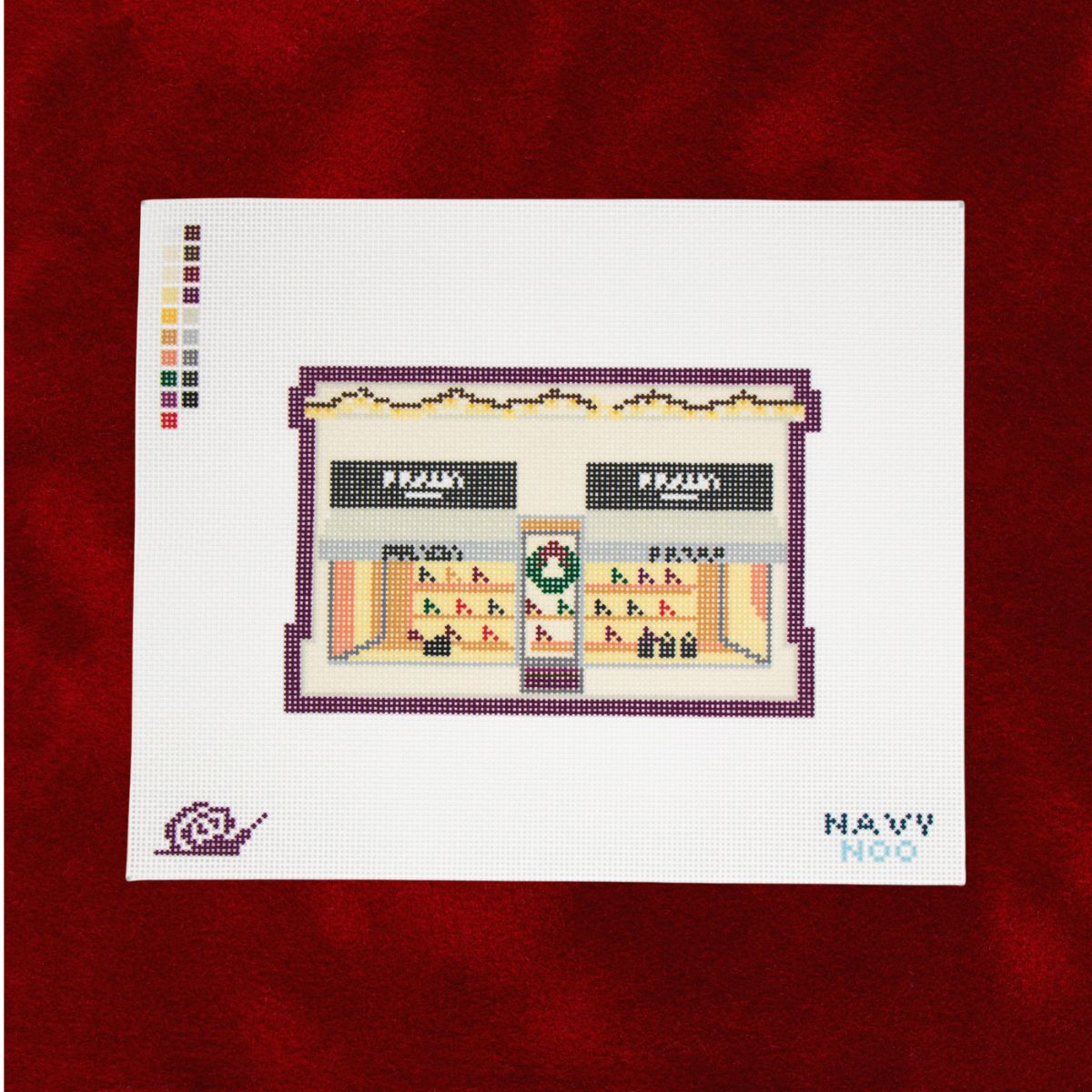 Marfa-Needlepoint Canvas-Silk Snail-The Pepper Pot Barrington, IL