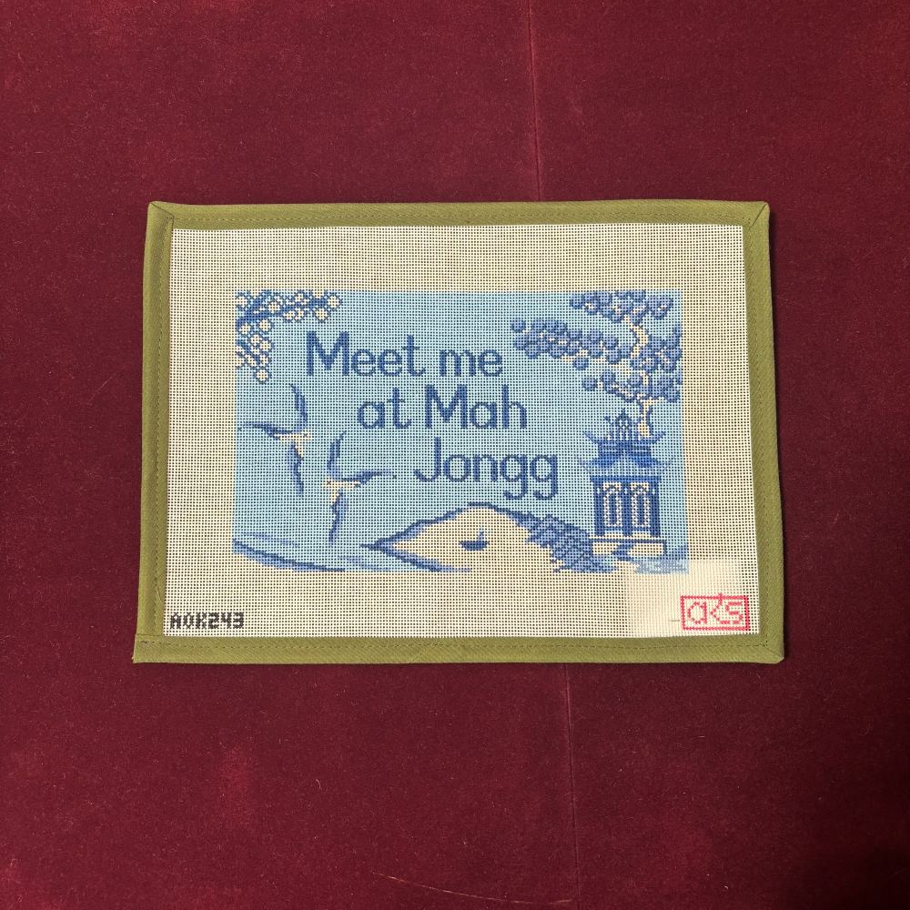 Meet Me At Mahjong-Needlepoint Canvas-Ann Kaye Studio-The Pepper Pot Barrington, IL