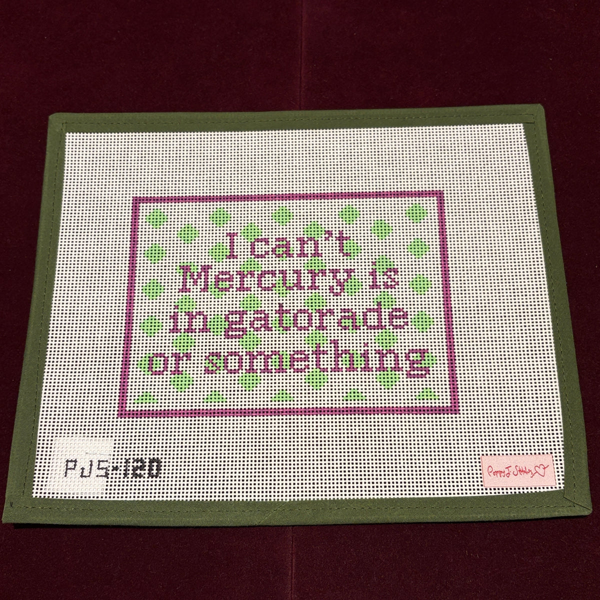 Mercury in Gatorade-Needlepoint Canvas-Poppy J-The Pepper Pot Barrington, IL