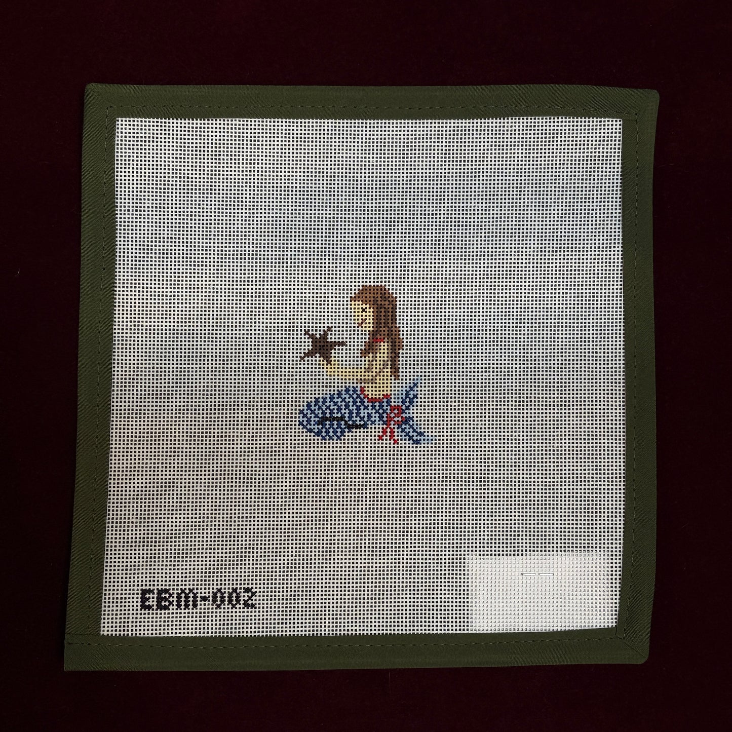 Mermaid with Starfish-Needlepoint Canvas-Corn & Cod Designs-The Pepper Pot Barrington, IL