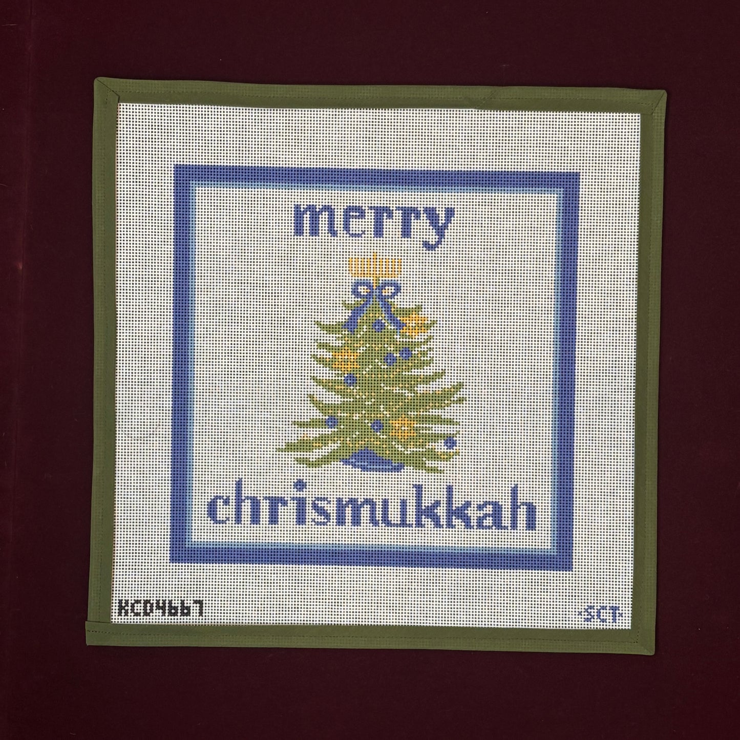 Merry Chrismukkah Pillow Printed Canvas-Canvas-KCN Designers-The Pepper Pot