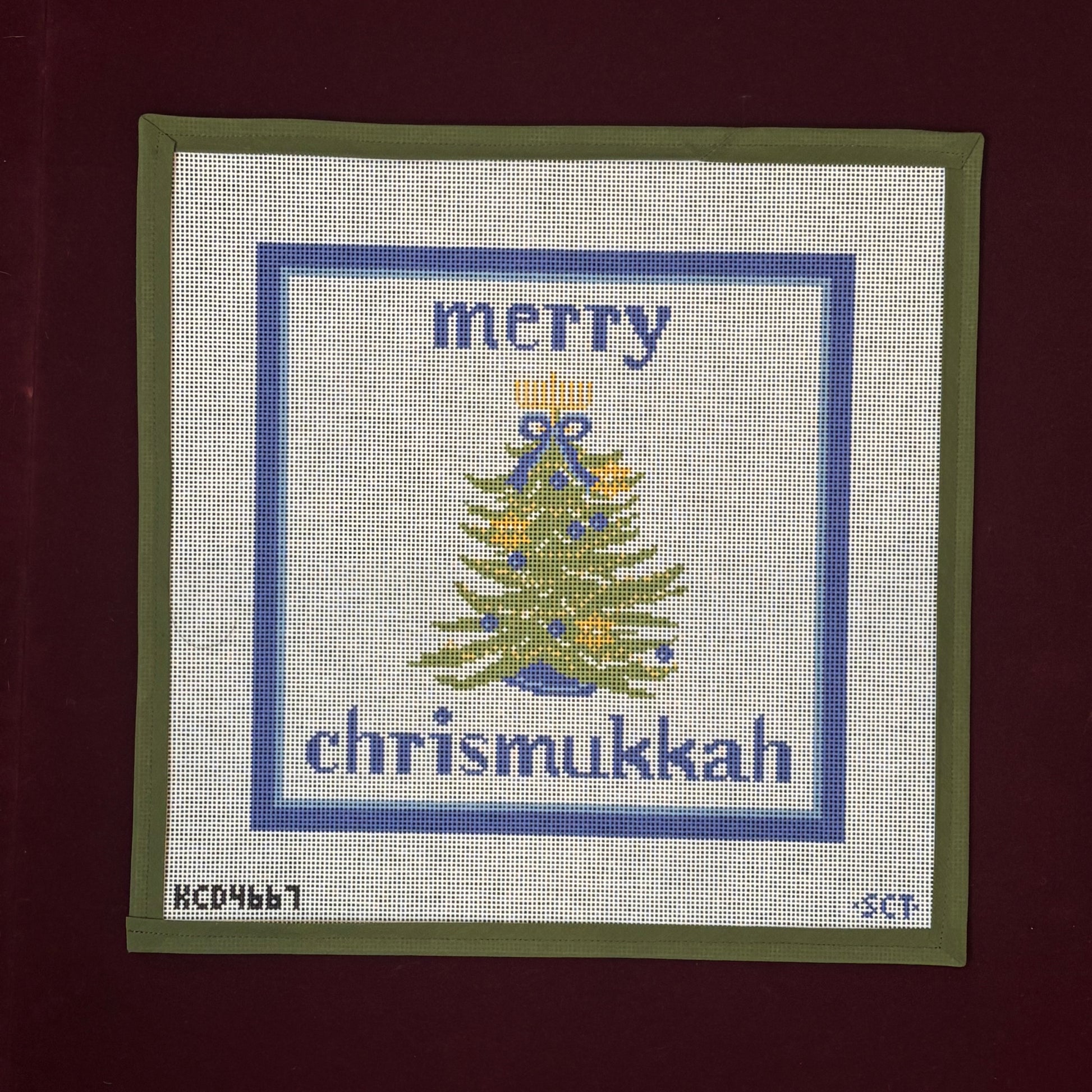 Merry Chrismukkah Pillow Printed Canvas-Canvas-KCN Designers-The Pepper Pot