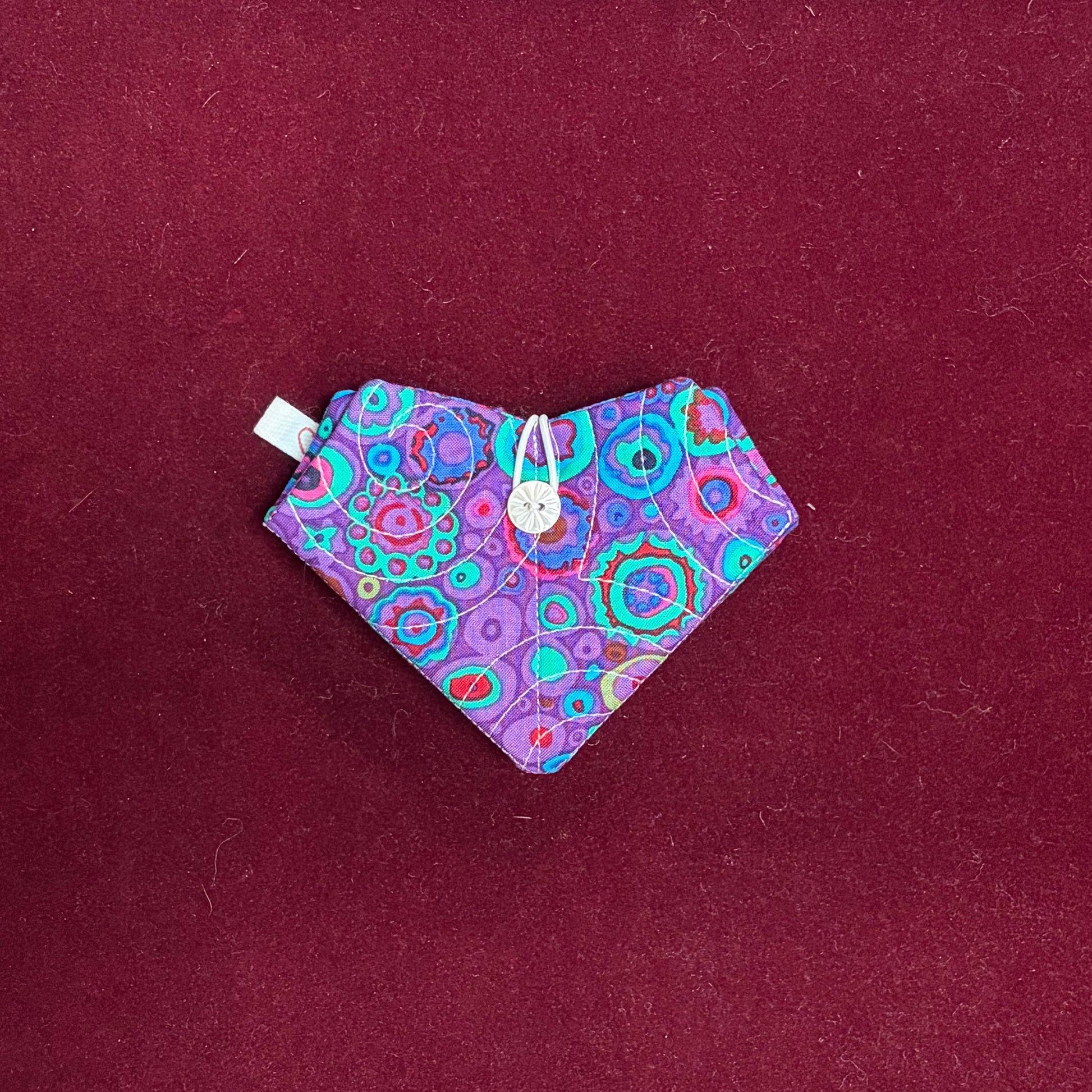 Merry L Needle Hearts-Accessories-Merry L. Needlework Accessories-Purple, Teal and Blue Circle Pattern-The Pepper Pot