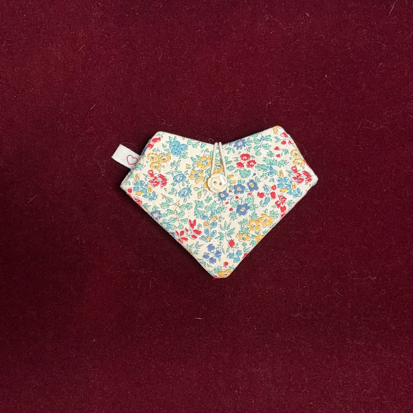 Merry L Needle Hearts-Accessories-Merry L. Needlework Accessories-Red, Yellow and Blue Floral-The Pepper Pot