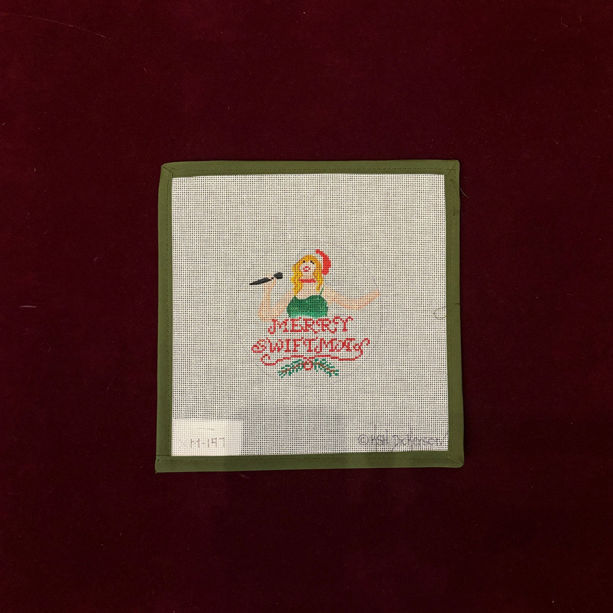 Merry Swiftmas-Needlepoint Canvas-Kate Dickerson-The Pepper Pot Barrington, IL