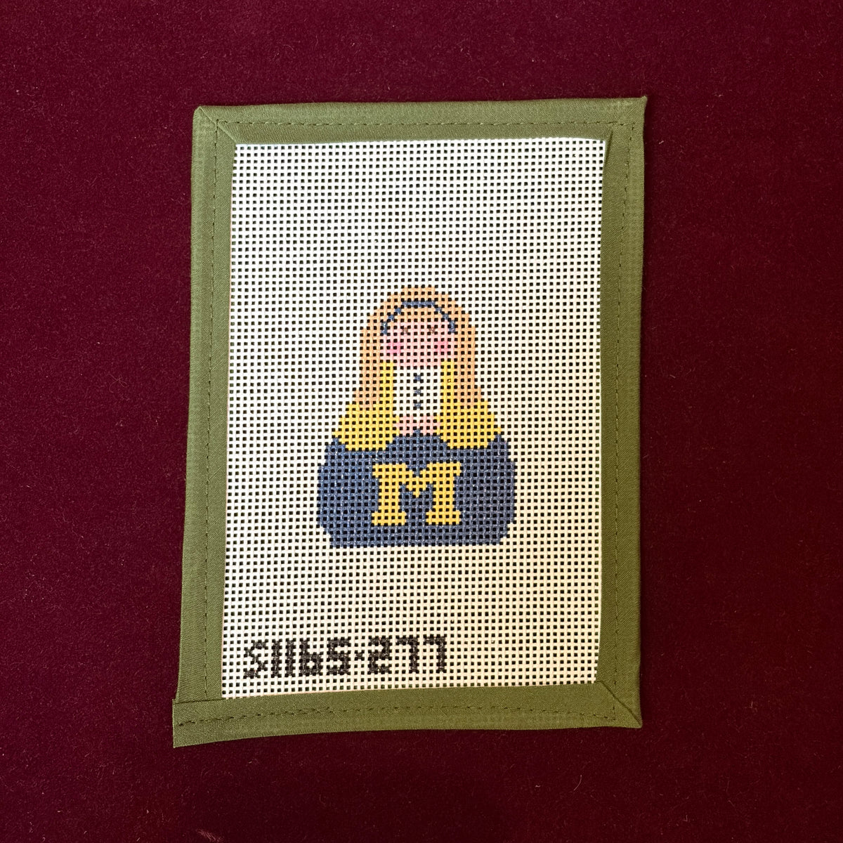 Michigan Stitch-It Angel-Needlepoint Canvas-KCN Designers-The Pepper Pot Barrington, IL