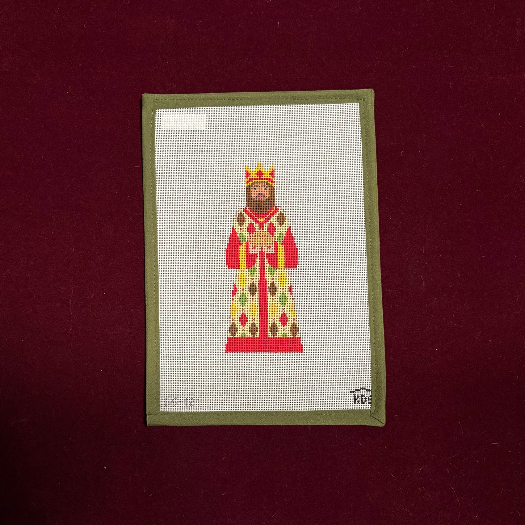 Mid Century Nativity First WiseMan and Stitch Guide-Canvas-The Gingham Stitchery-The Pepper Pot