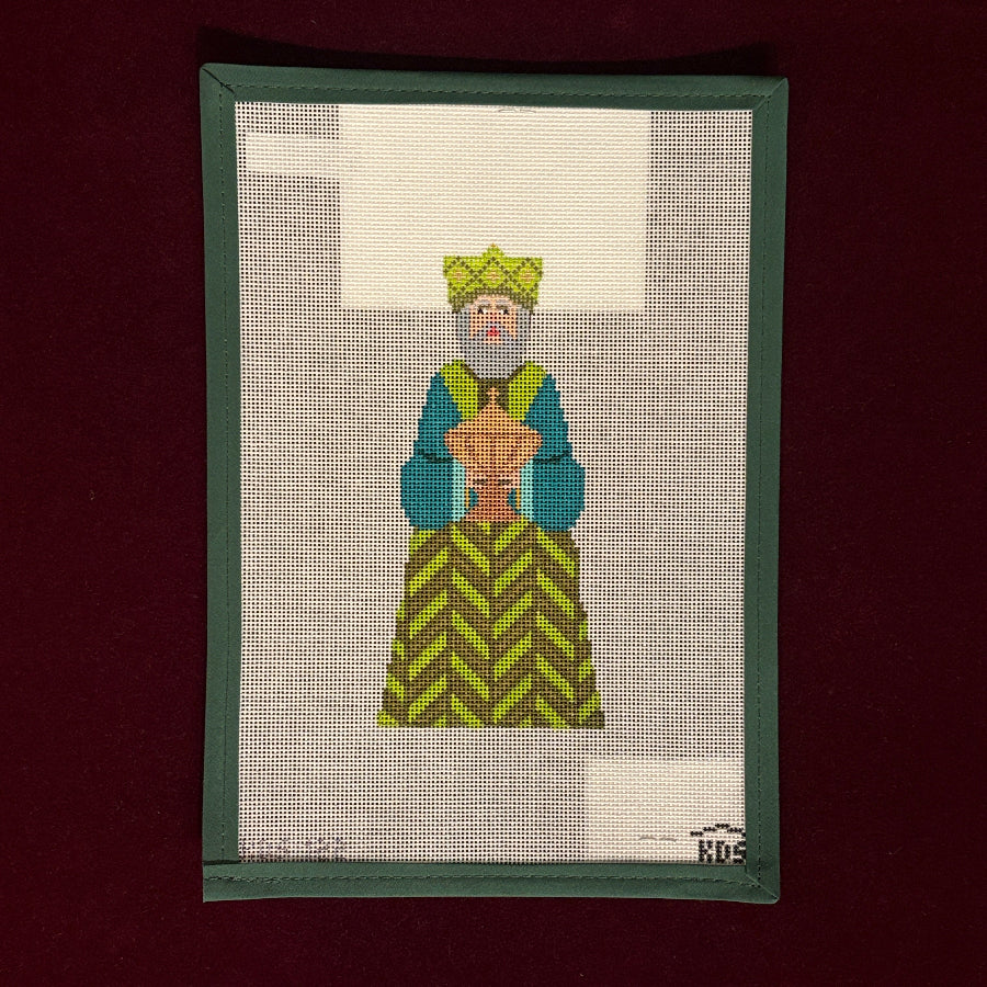 Mid Century Nativity Second WiseMan and Stitch Guide-Canvas-The Gingham Stitchery-The Pepper Pot