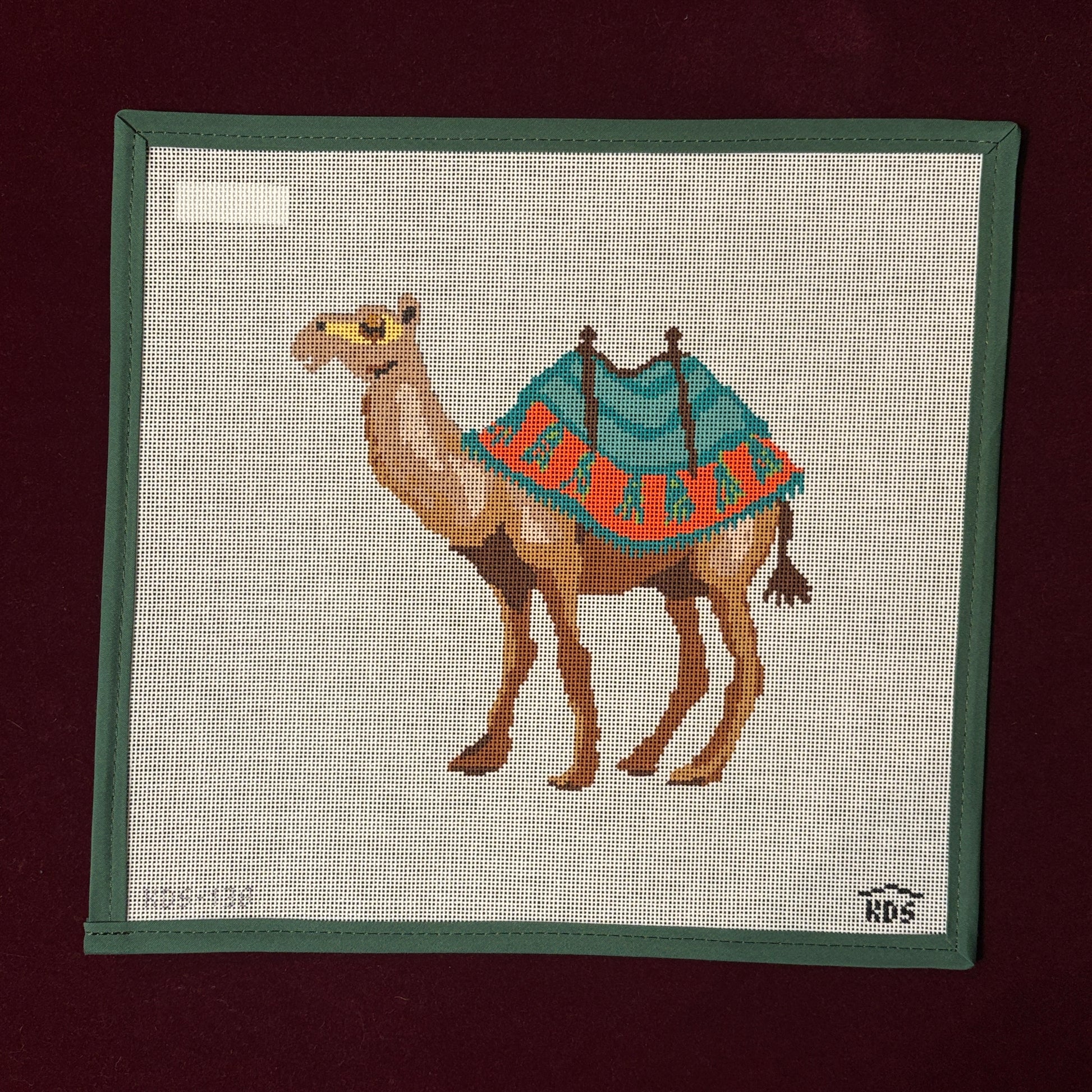 Mid Century Nativity Standing Camel-Canvas-The Gingham Stitchery-The Pepper Pot