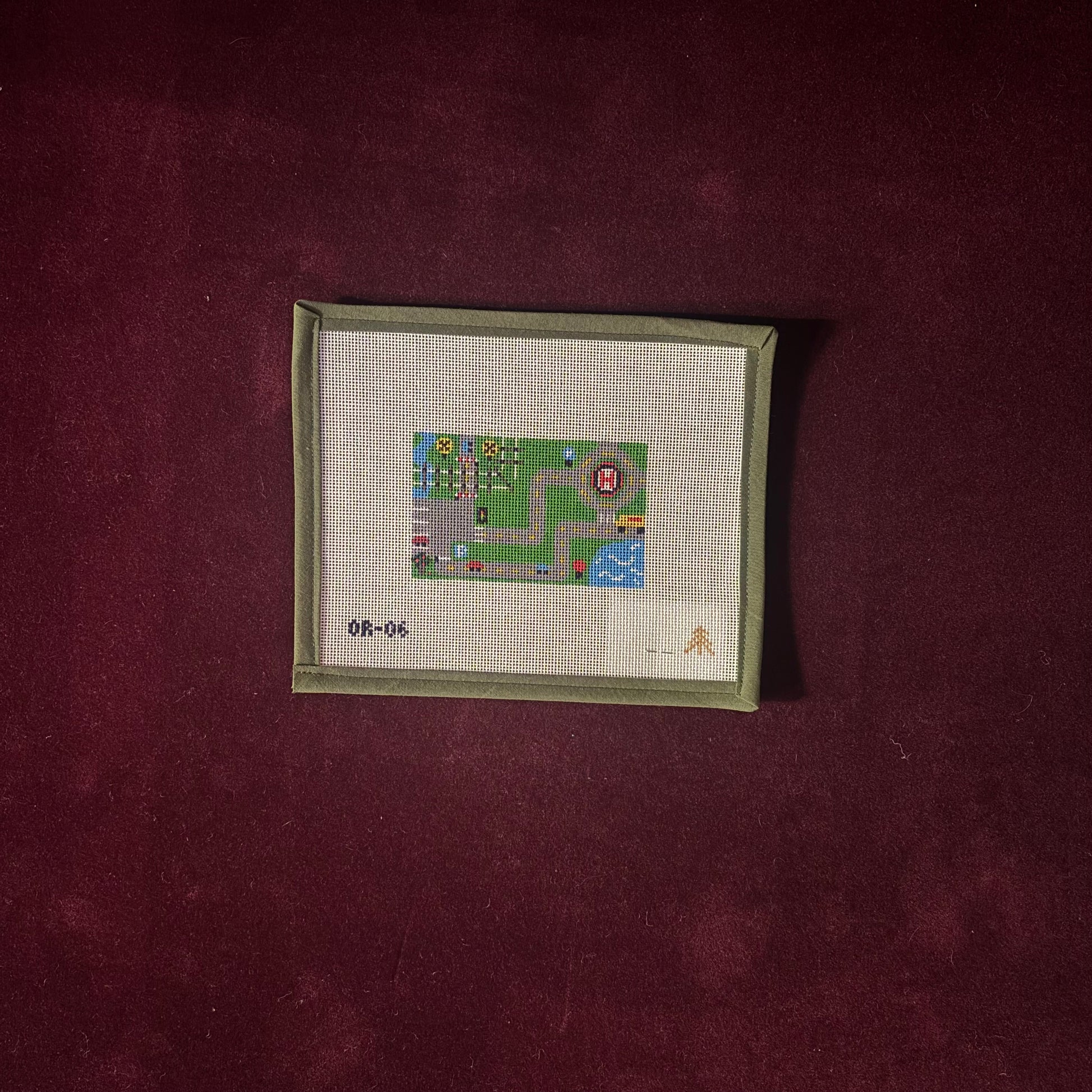 Mini Car Play-Canvas-Evergreen Needlepoint-The Pepper Pot