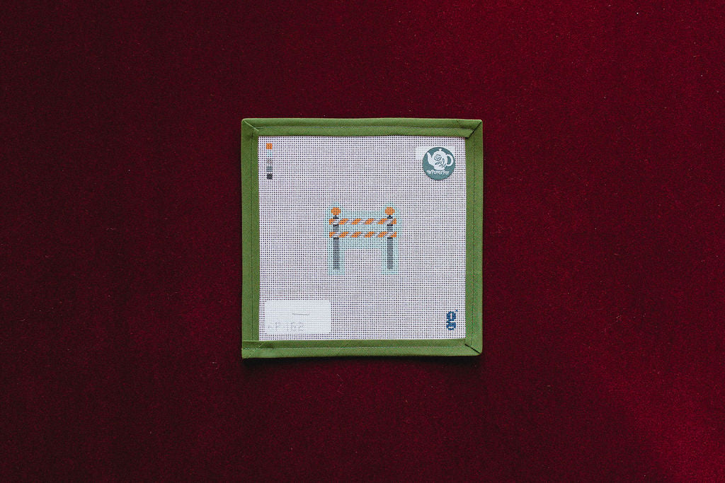 Mini Construction Barrier-Canvas-Goodpoint Needlepoint-The Pepper Pot